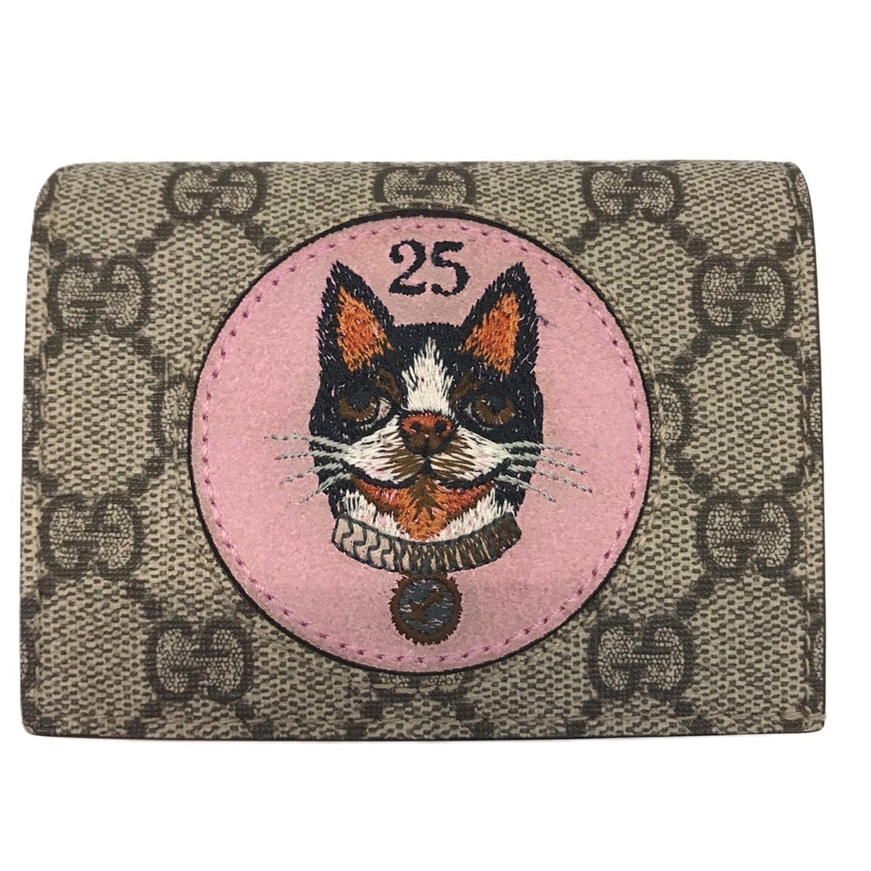 Gucci Bosco Compact Wallet, GG Supreme Bifold Dog Leather, Mini