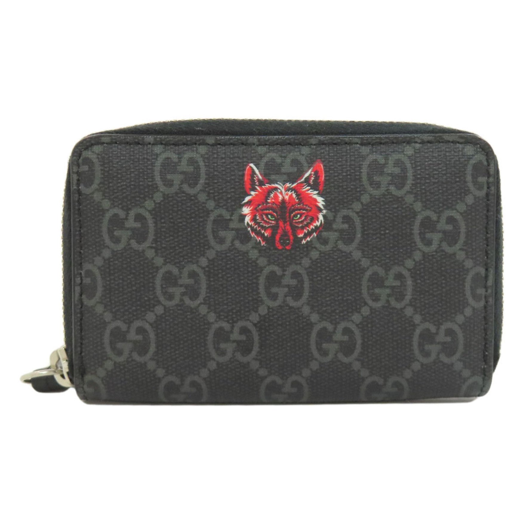 Gucci Wolf GG Supreme Business Card Holder/Card Case