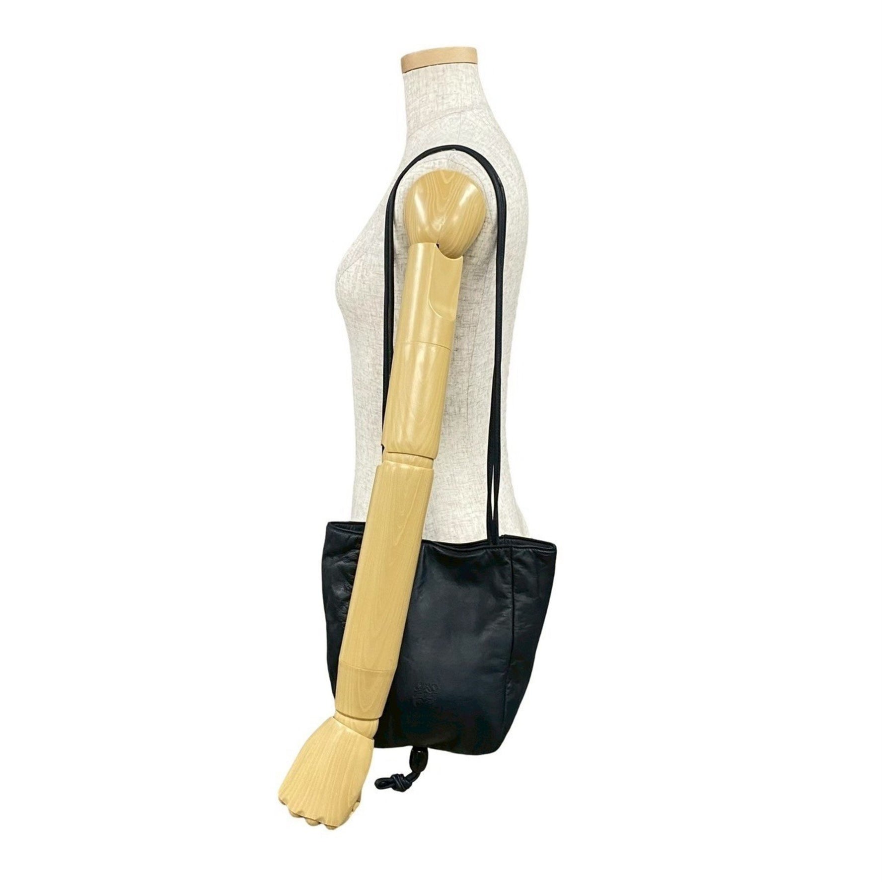 LOEWE Anagram Logo Nappa Leather Semi-Shoulder Bag/Mini Tote Bag/Pochette 969-6