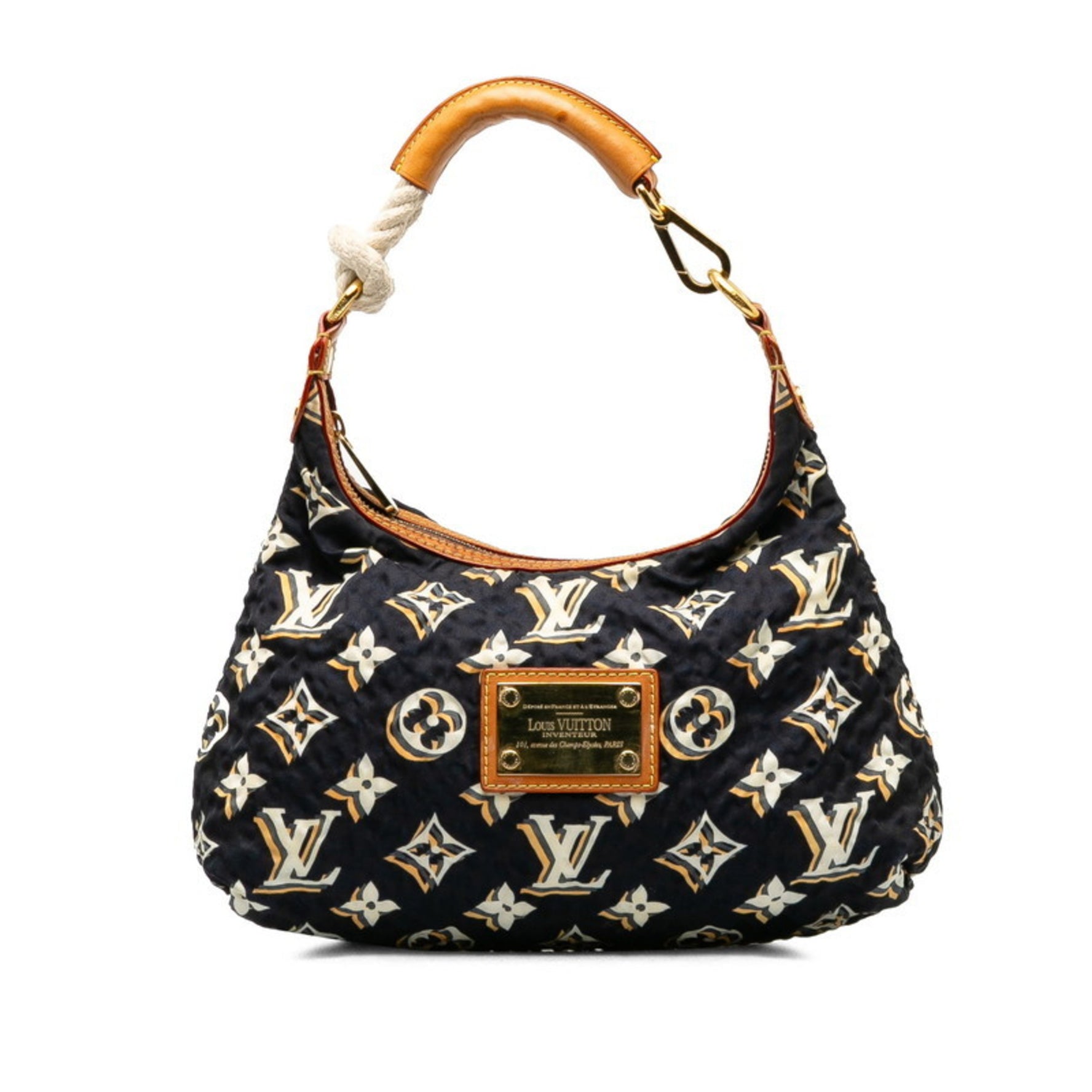 Louis Vuitton Monogram Cruise Bulle PM Shoulder Bag M40238 Marine Navy Nylon Leather Women's LOUIS VUITTON
