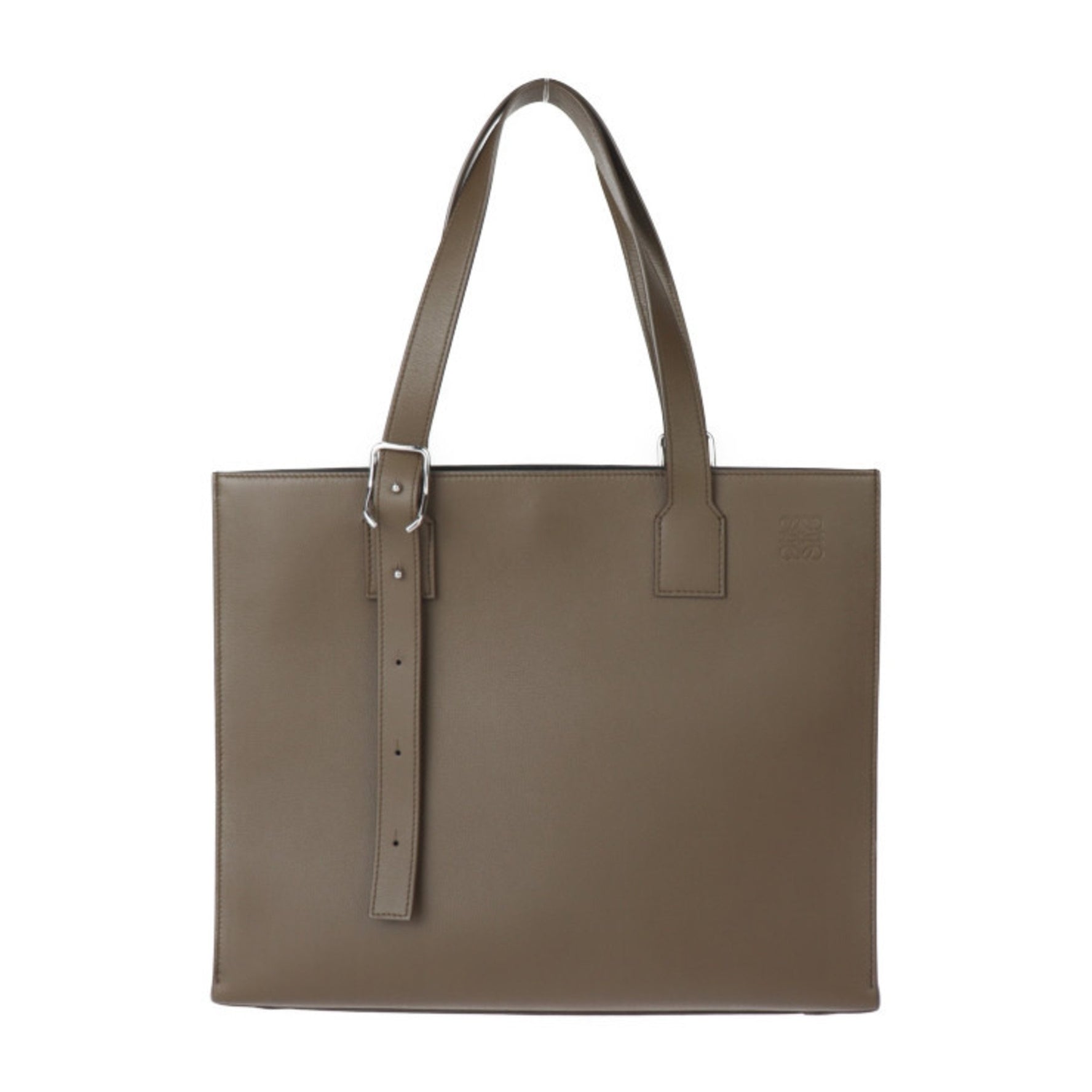 LOEWE Buckle Horizontal Tote Bag B692K96X06 Brown Calfskin Leather Shoulder Bag/Handbag R2408123008022