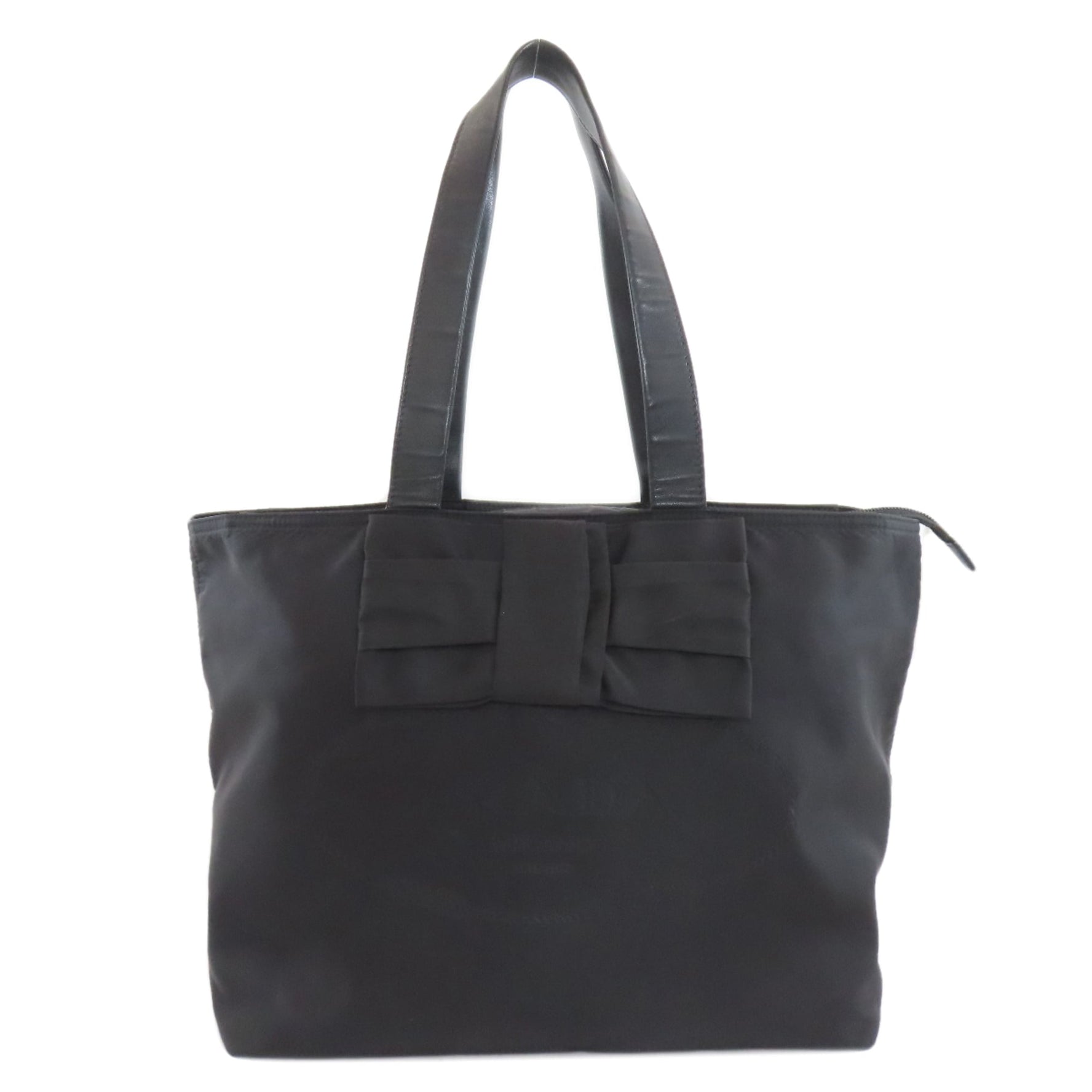 Prada Fiocco Logo Hardware Tote Bag Nylon Material