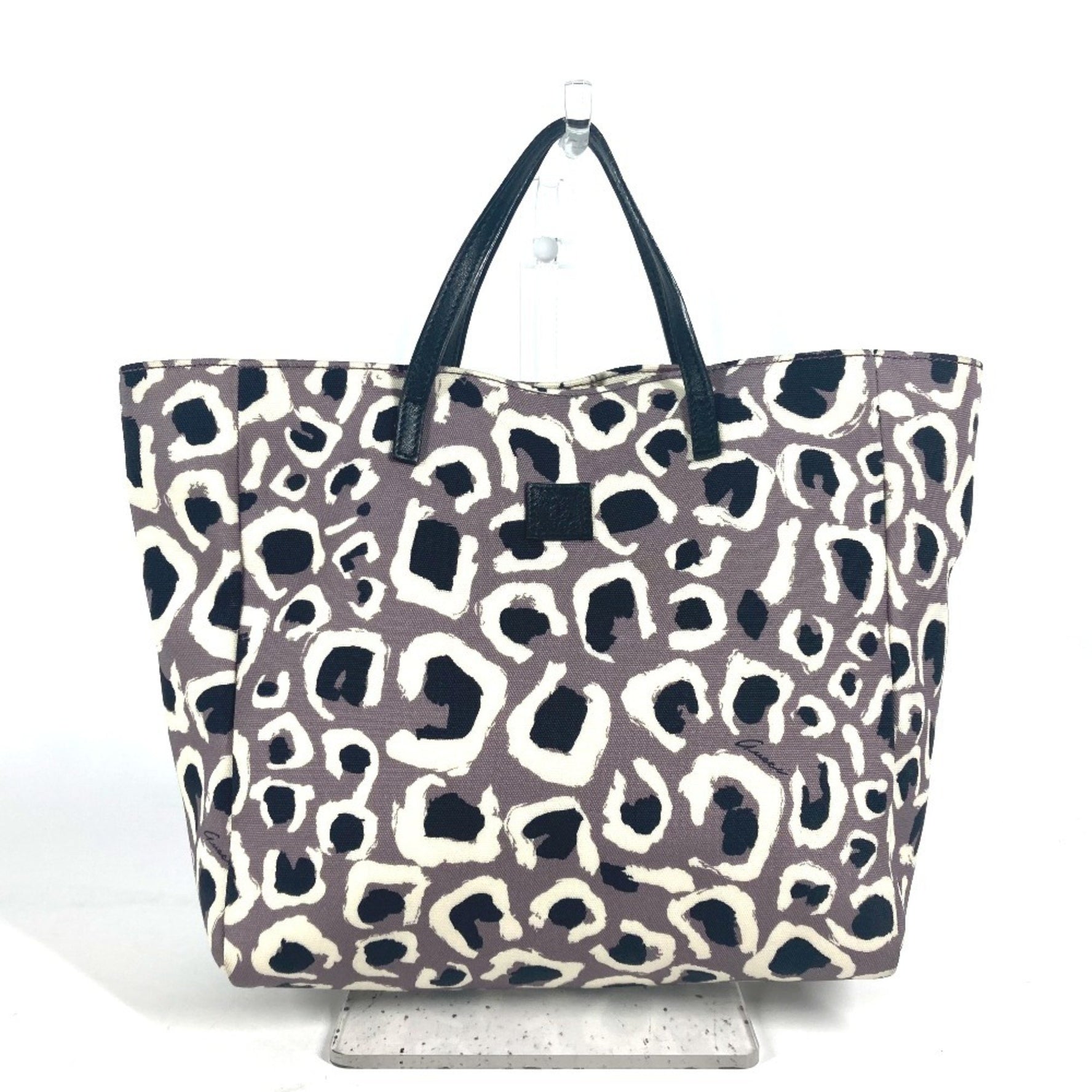 GUCCI Children's Leopard Print Handbag/Tote Bag in Nylon/Leather, Purple