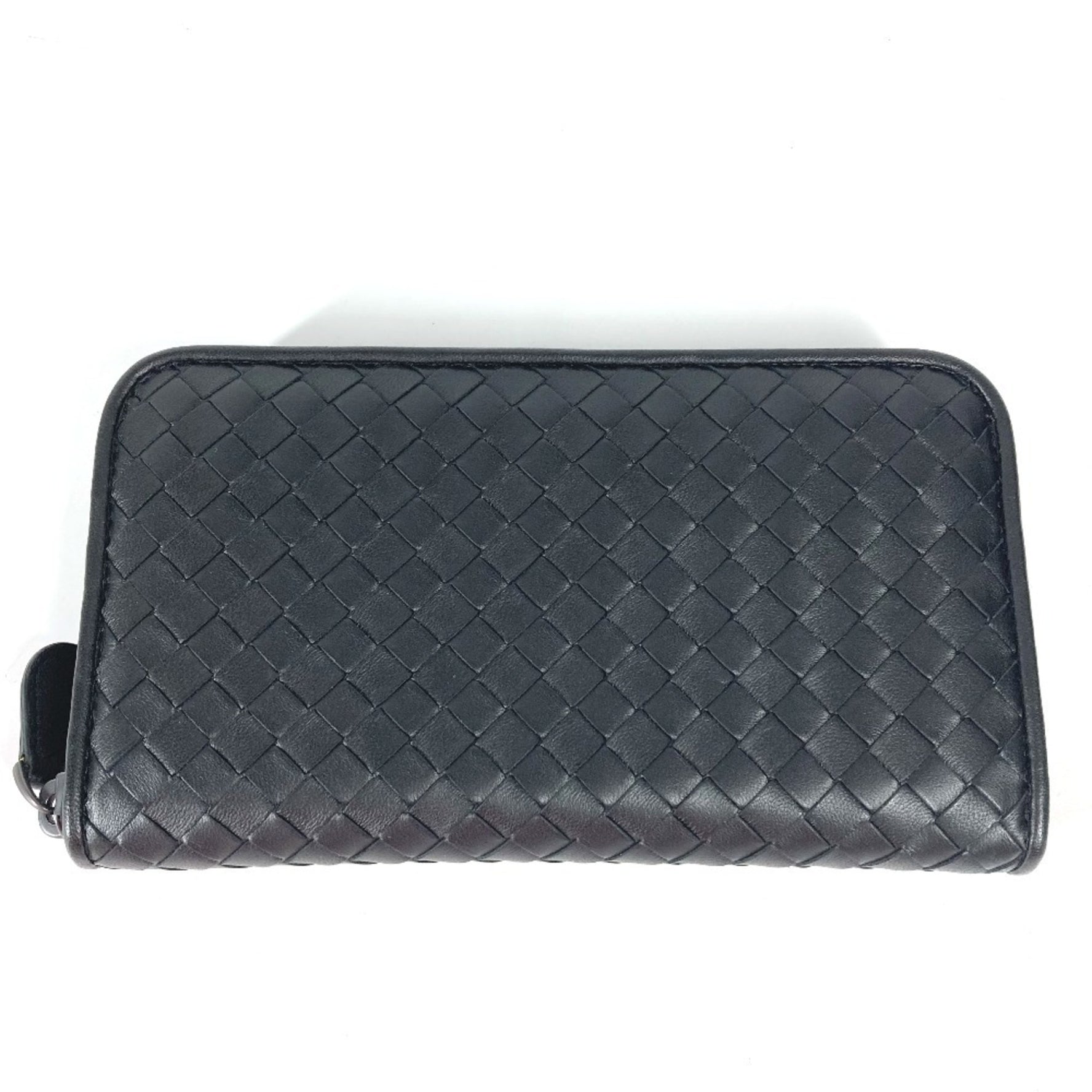 BOTTEGA VENETA Bottega Veneta Long Wallet Intrecciato Round Zipper Leather