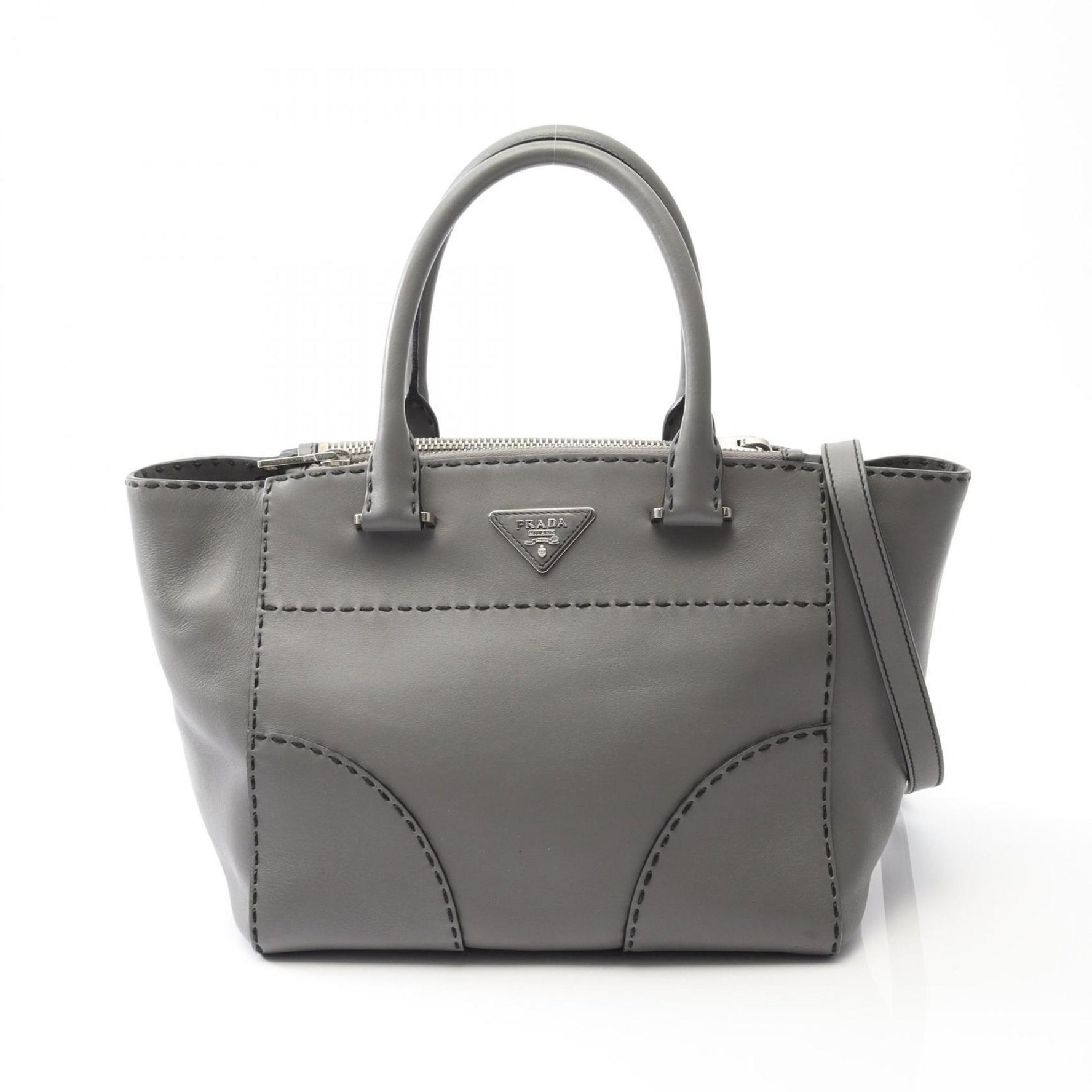 Prada City Calf Handbag, Leather
