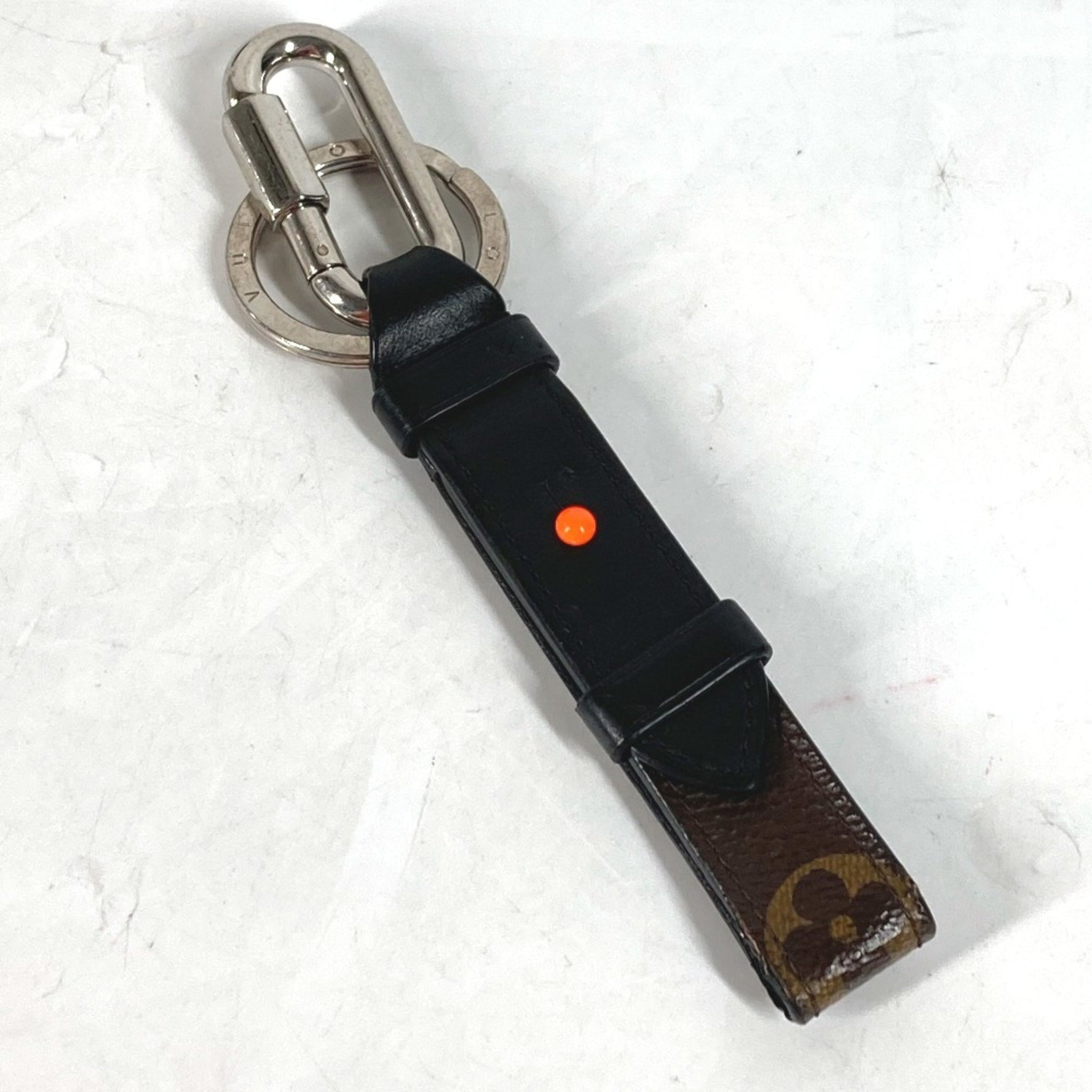 LOUIS VUITTON MP2293 Monogram Porte-Clés Dragonne Bag Charm Carabiner Keychain Canvas Men's Brown