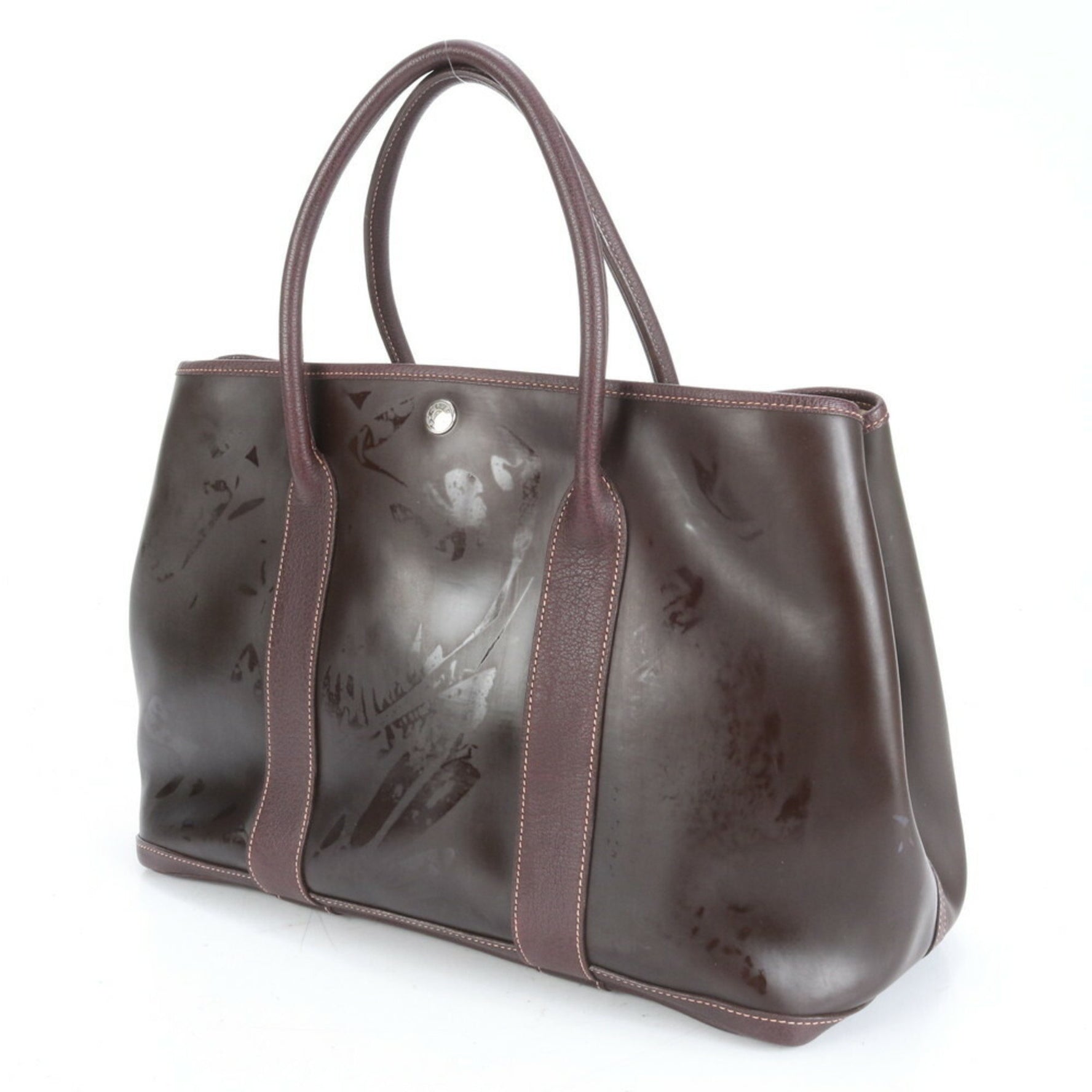 Hermes Hermès Garden PM Amazonia Leather Shoulder Bag, Brown, Men's