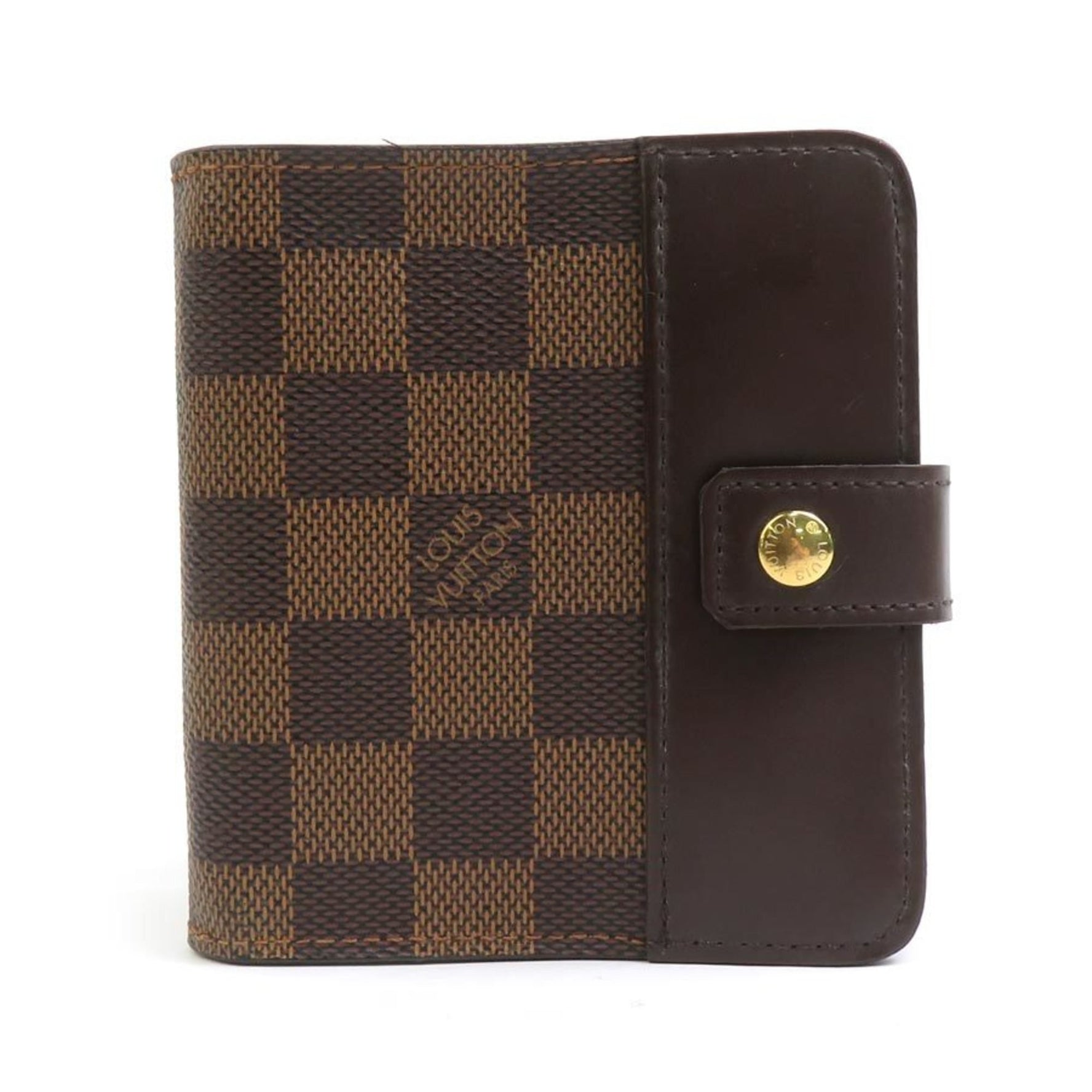 Louis Vuitton Bi-fold wallet Damier Compact Zip canvas Gold Men's