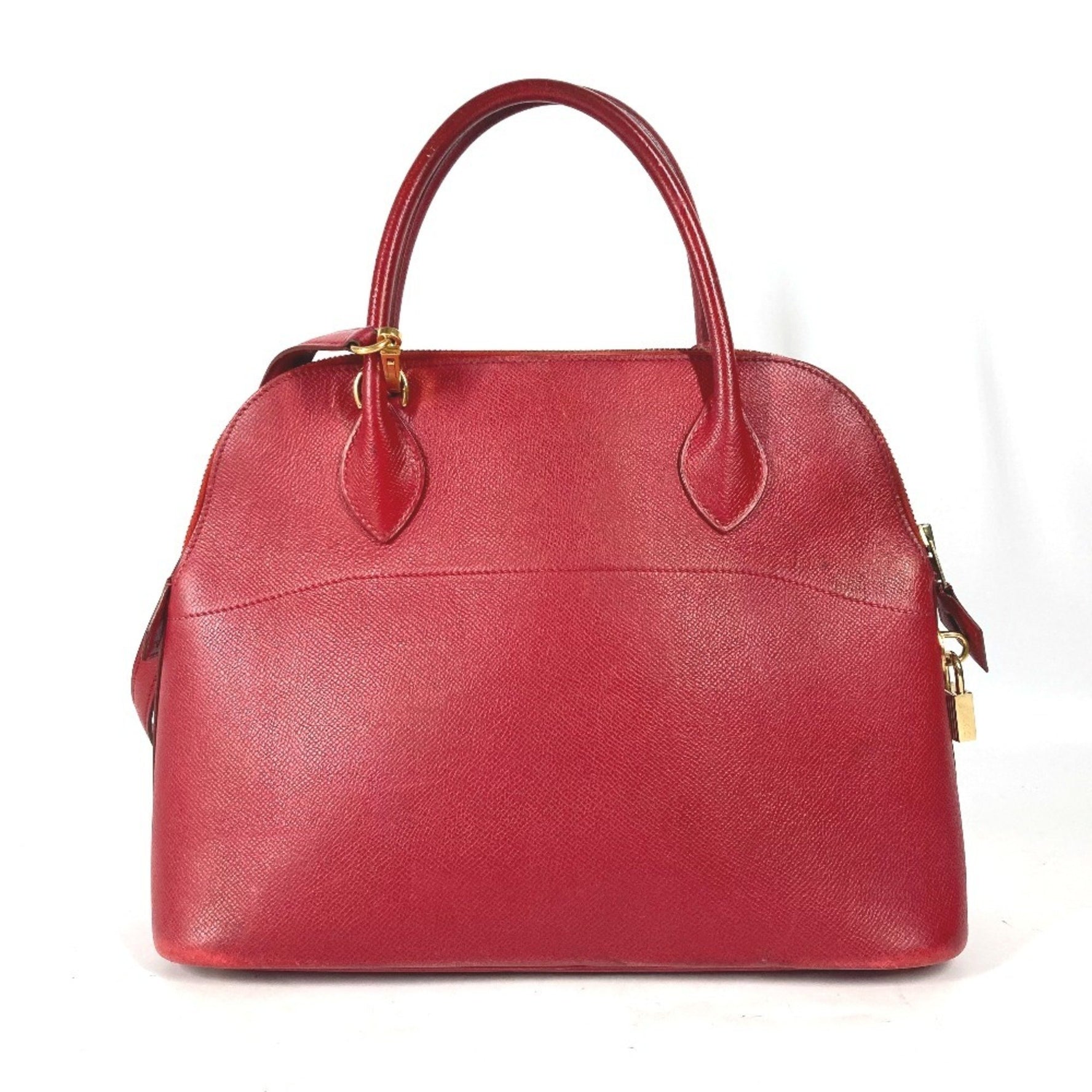 HERMES bag shoulder Bolide 31 tote handbag Cushvel ladies red