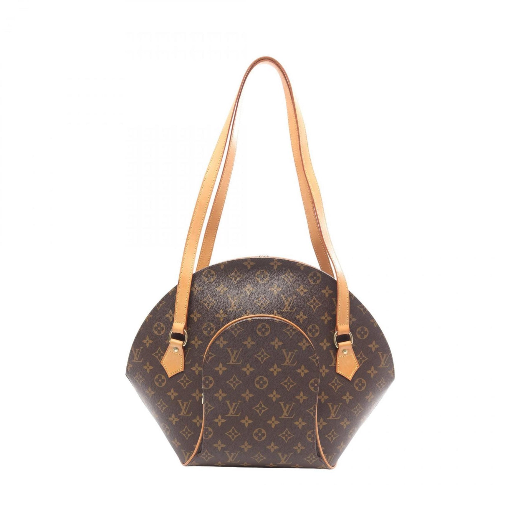 Louis Vuitton Ellipse Shopping Shoulder Bag in Coated Canvas and Leather with Monogram Design