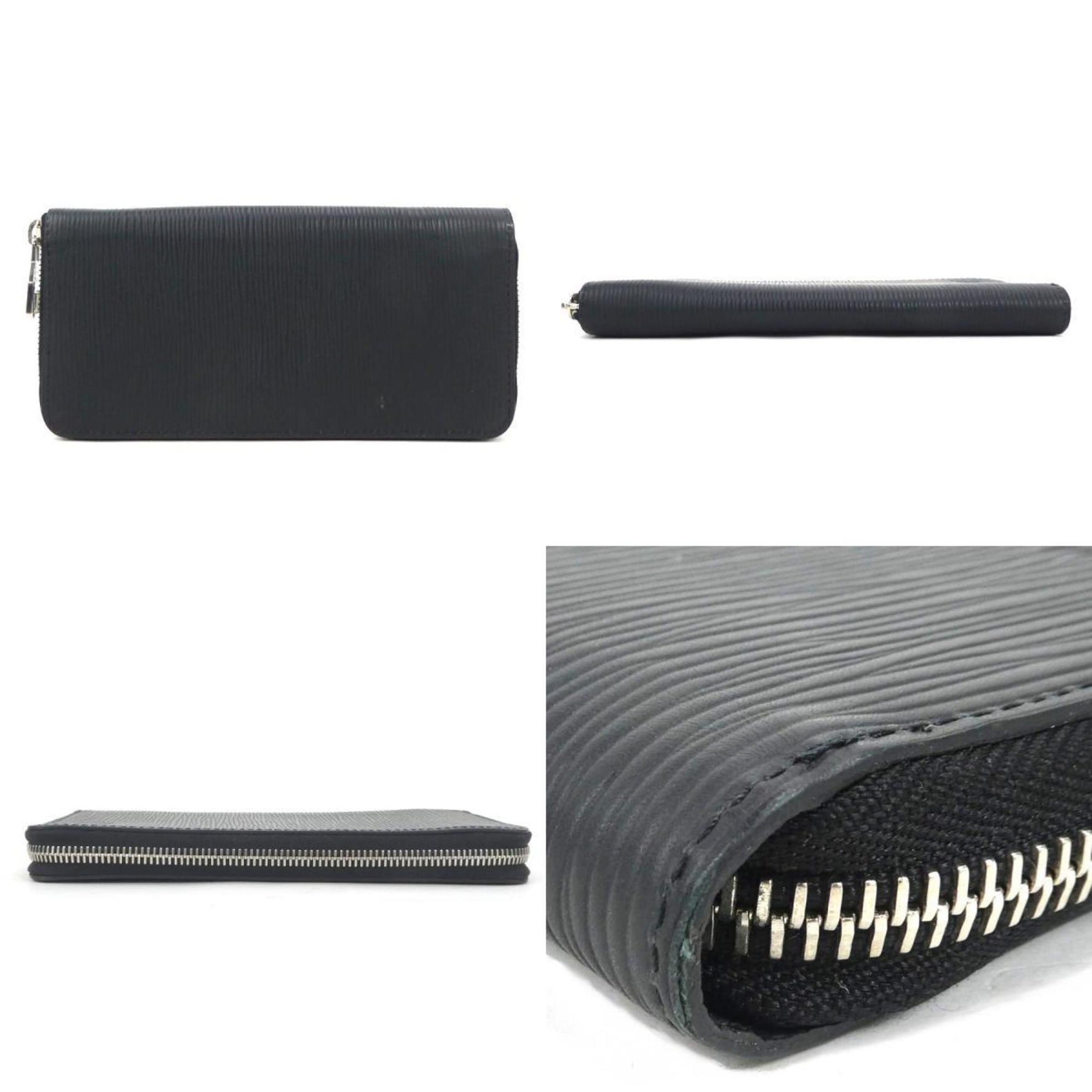 Louis Vuitton Round Long Wallet Epi Zipper Vertical Leather