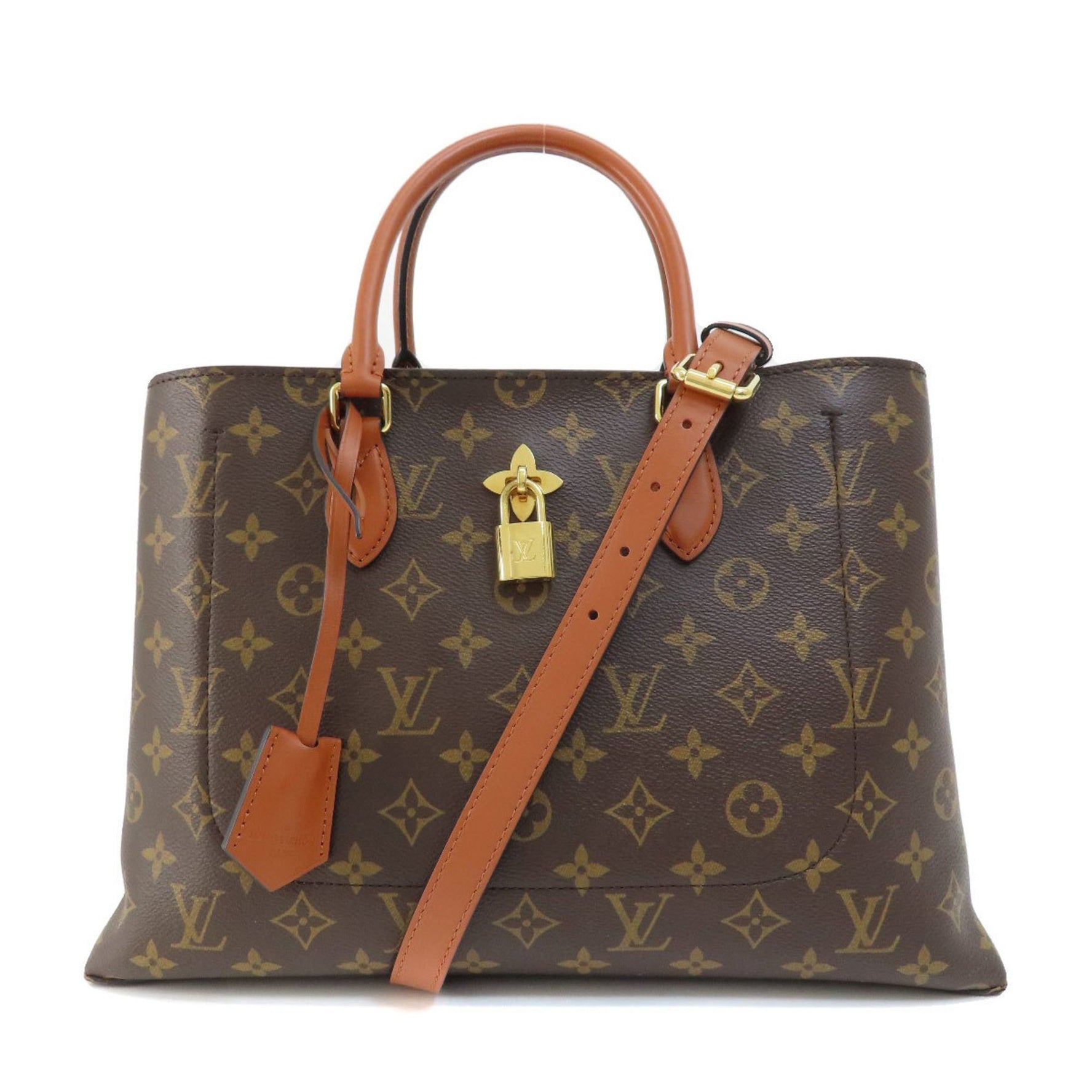 Louis Vuitton Flower Tote Handbag Canvas