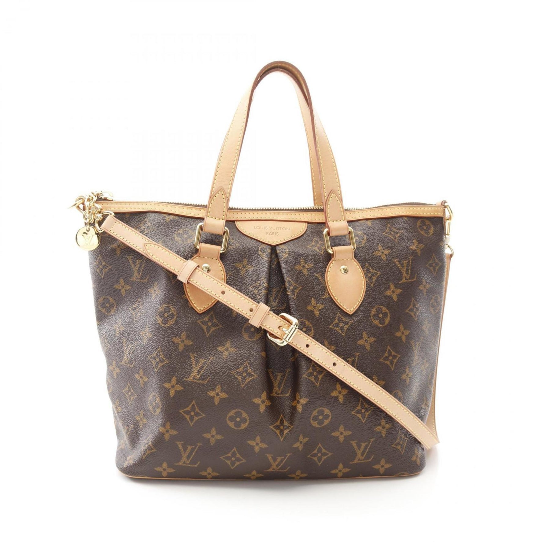 Louis Vuitton Palermo PM Monogram Handbag, Coated Canvas and Leather, Brown