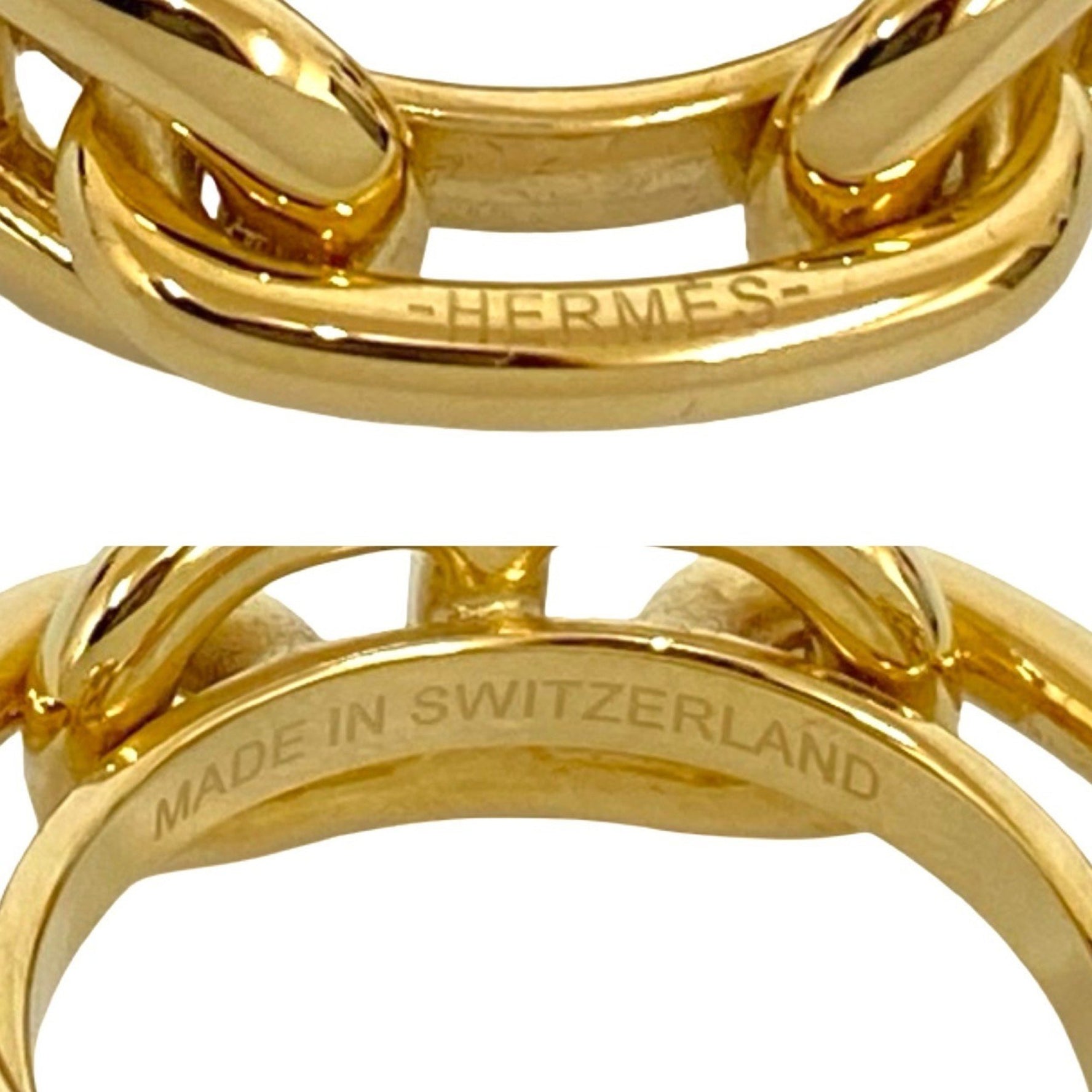 HERMES Chaine d'Ancre Lucadet GP Chain Motif Scarf Ring