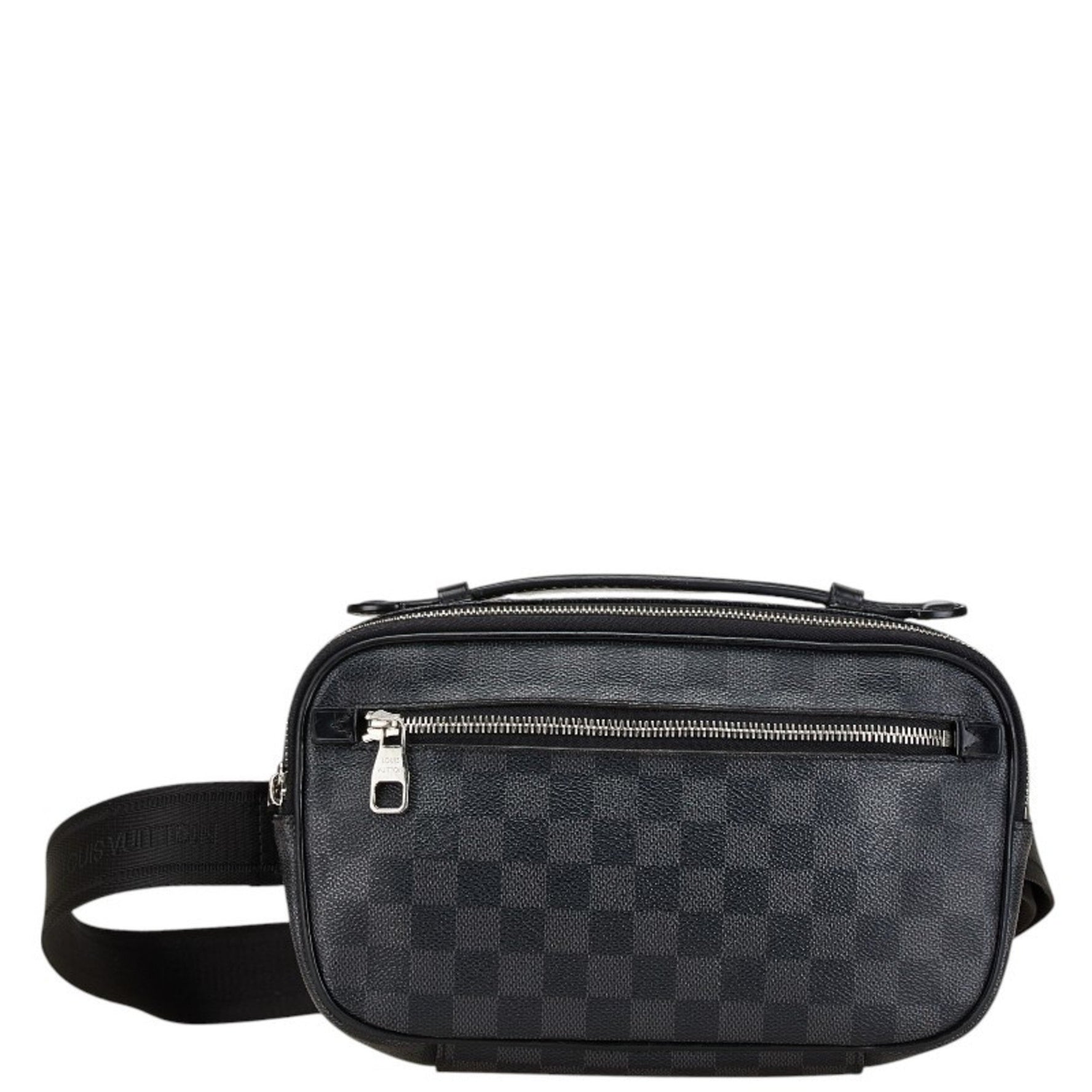 Louis Vuitton Damier Graphite Umbrella Body Bag Waist Black Grey PVC Leather
