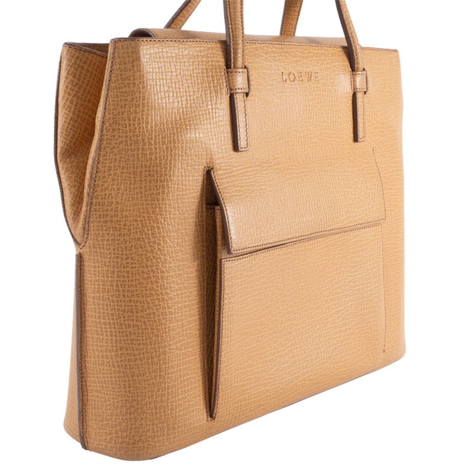 LOEWE Embossed Leather Handbag in