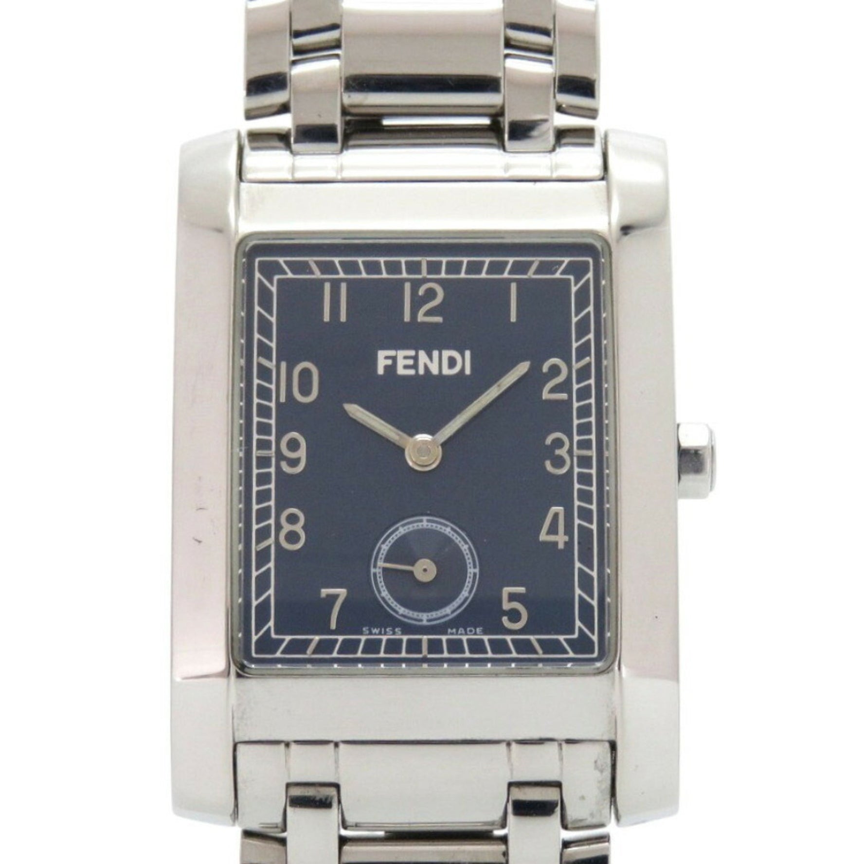 Fendi Classico Stainless Steel Navy Silver Quartz Watch