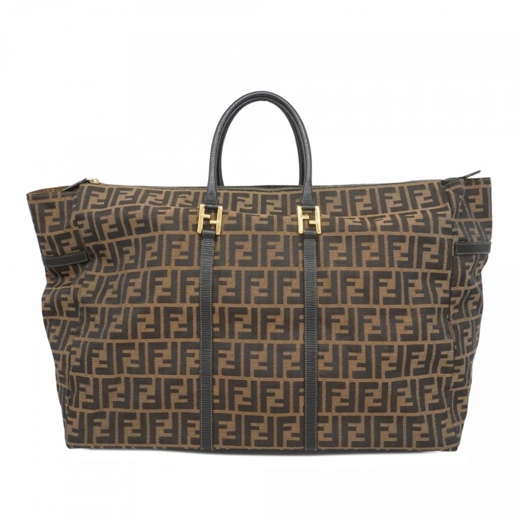 Fendi Boston bag in brown Zucca nylon for women