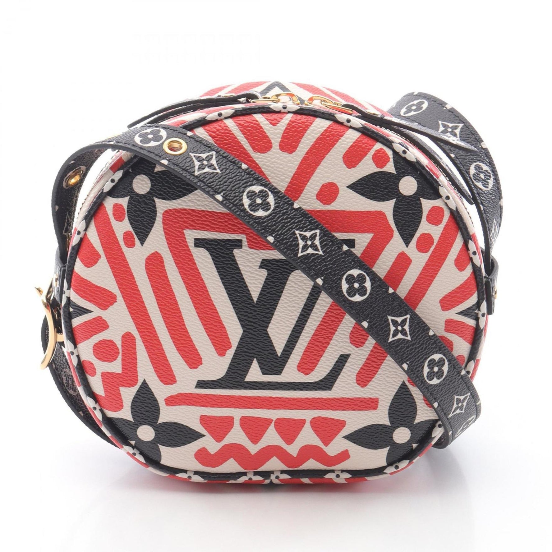 Louis Vuitton LV Crafty Boite Chapeau Souple Shoulder Bag in Coated Canvas Monogram Giant, Red, Black, and Multicolor