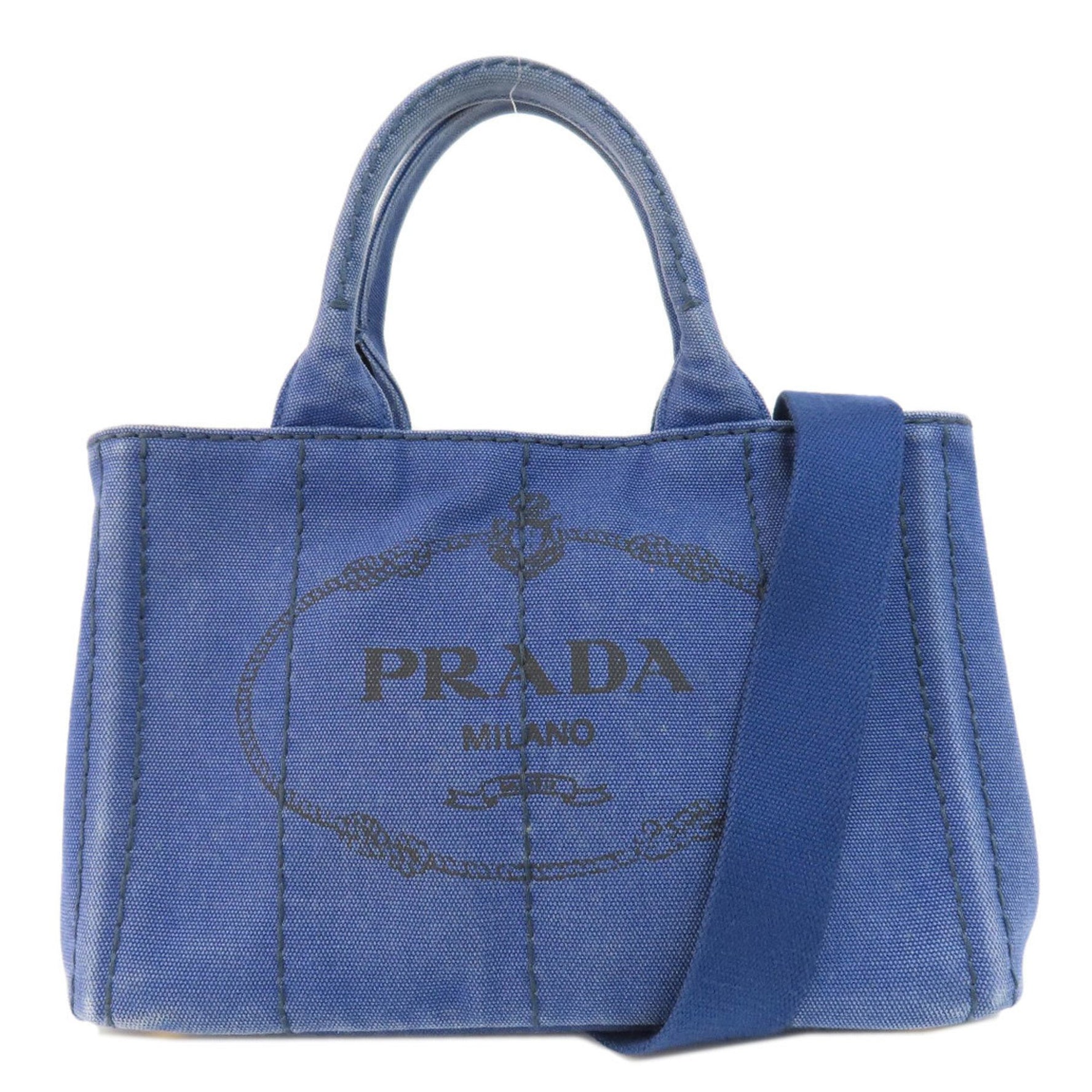 Prada B2439G Canapa Handbag Canvas Women's