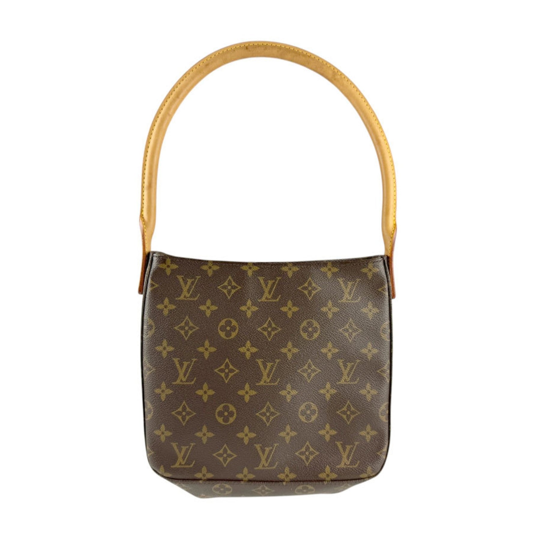 Louis Vuitton Shoulder Bag Monogram Looping MM Canvas Brown