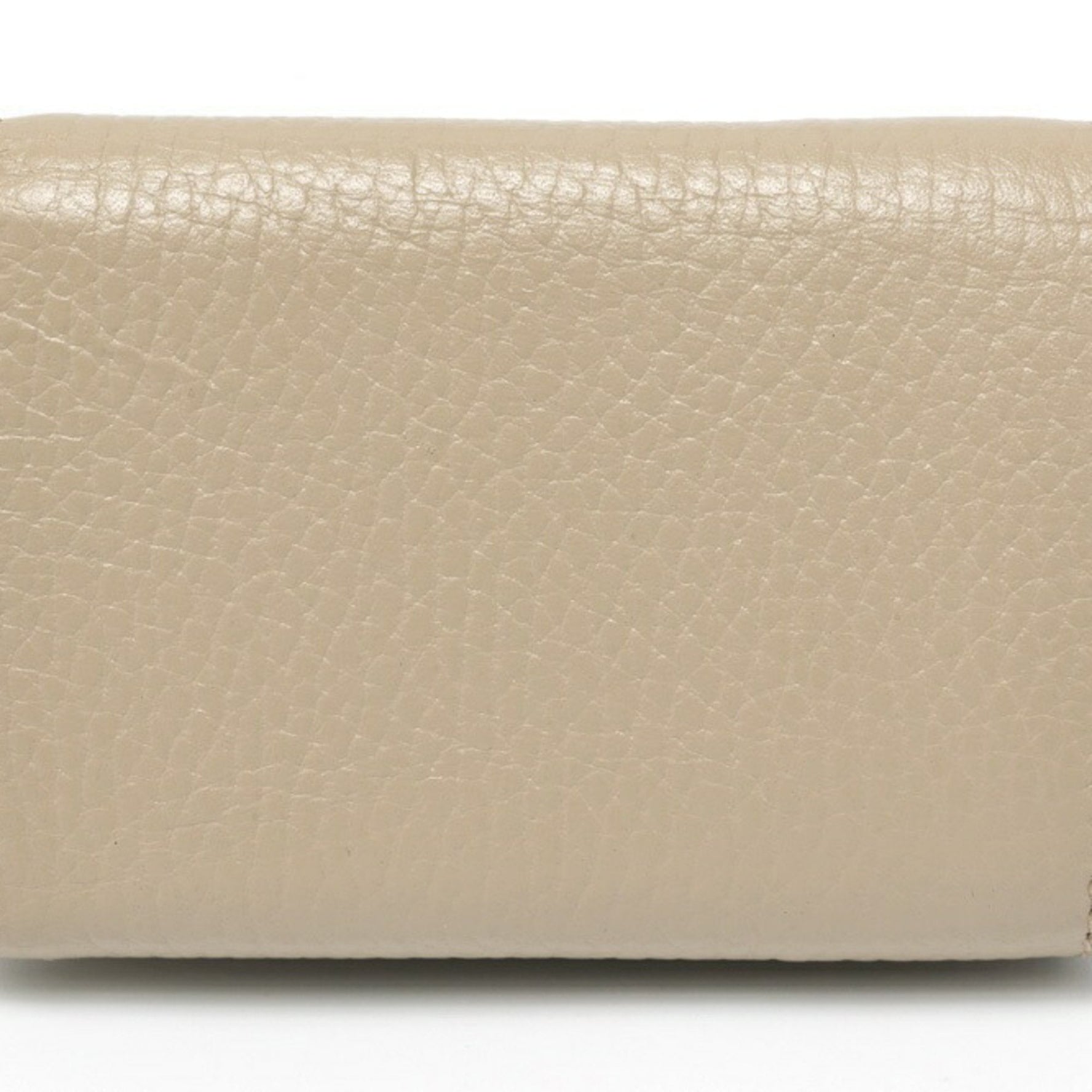 Gucci Double G Tri-fold Compact Wallet Leather Beige Yellow