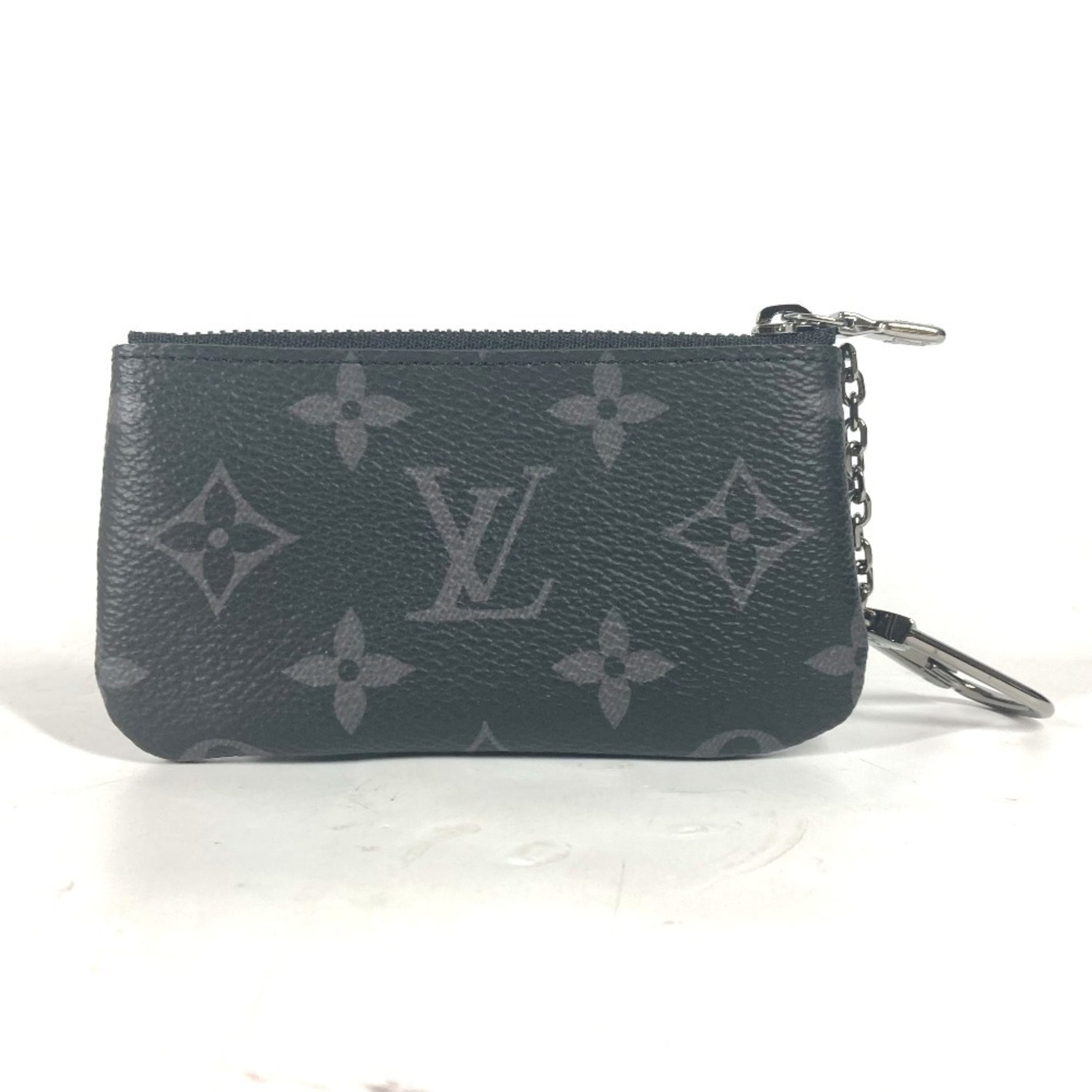 Louis Vuitton Monogram Eclipse Pochette Clef Coin Purse Wallet Wallet/Coin Case Canvas