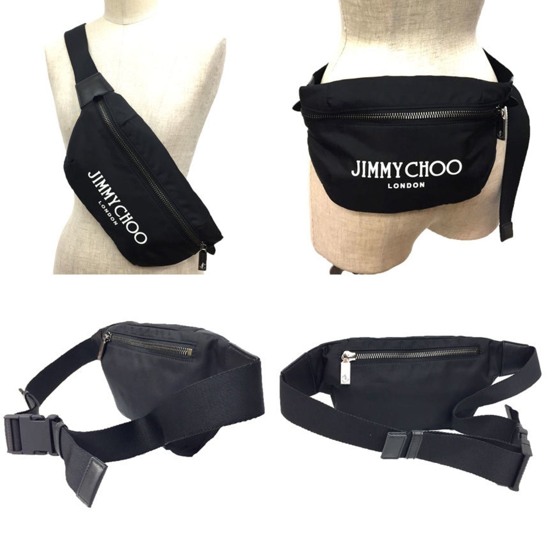 Jimmy Choo Body Bag FINSLEY DNH 0258 BLACK/LATTE/GUNMETAL