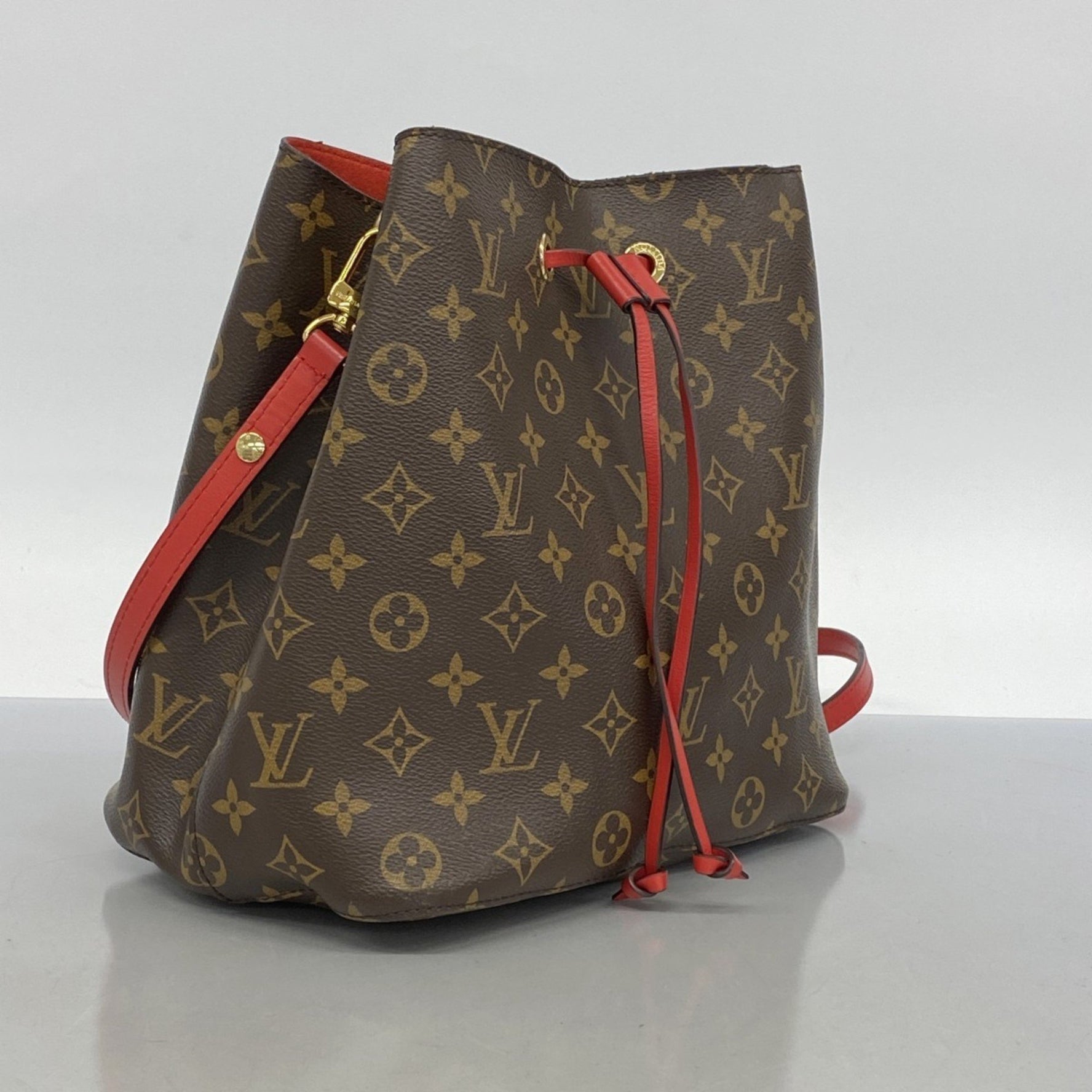 Louis Vuitton Monogram NeoNoe MM Shoulder Bag M44021 Coquelicot Women's