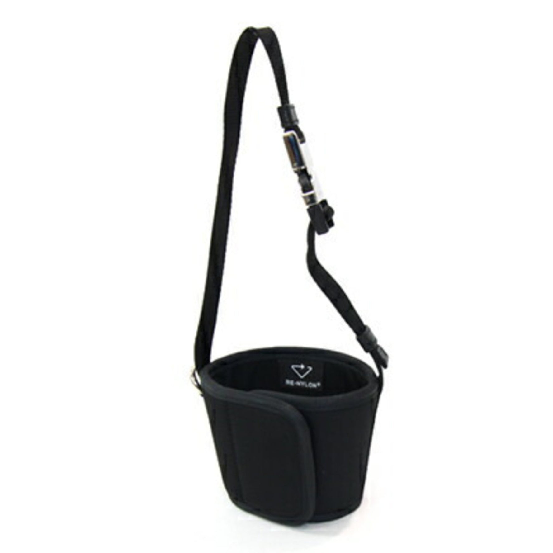 PRADA Bottle Holder 2UP010 Black Nylon Re-Nylon for Water Bottles, Tumblers, Travel Bottles