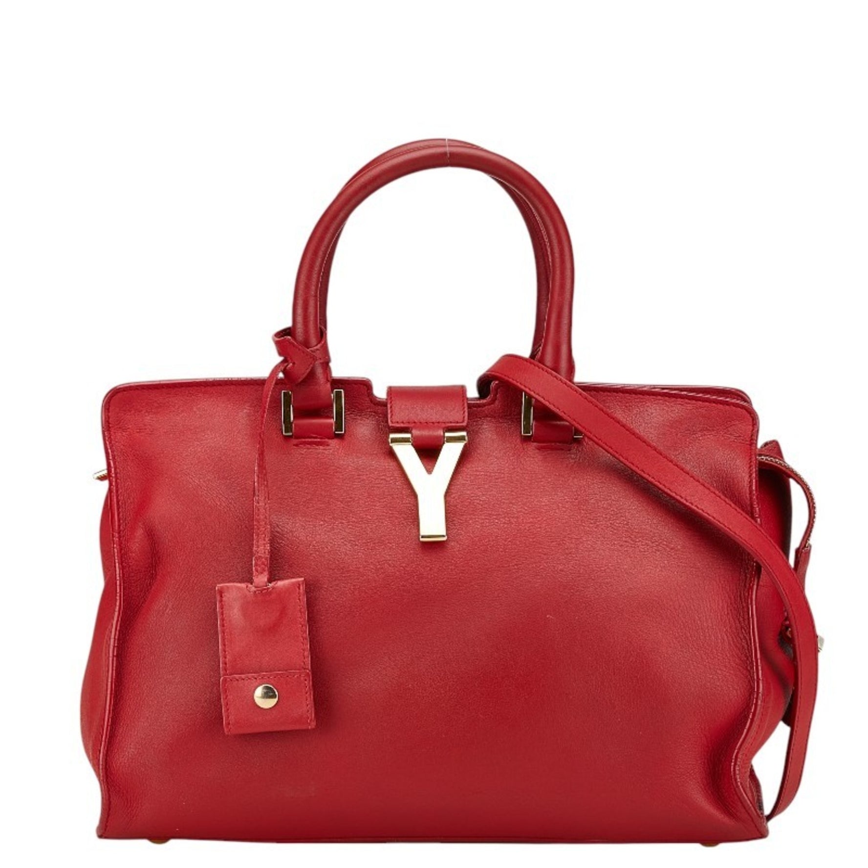 Saint Laurent Petit Cabas Y-line handbag shoulder bag red leather women's SAINT LAURENT