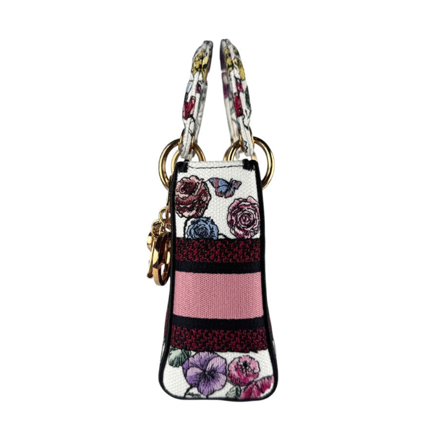 Christian Dior Lady Delight Mini Canvas Multicolor Handbag Shoulder Bag