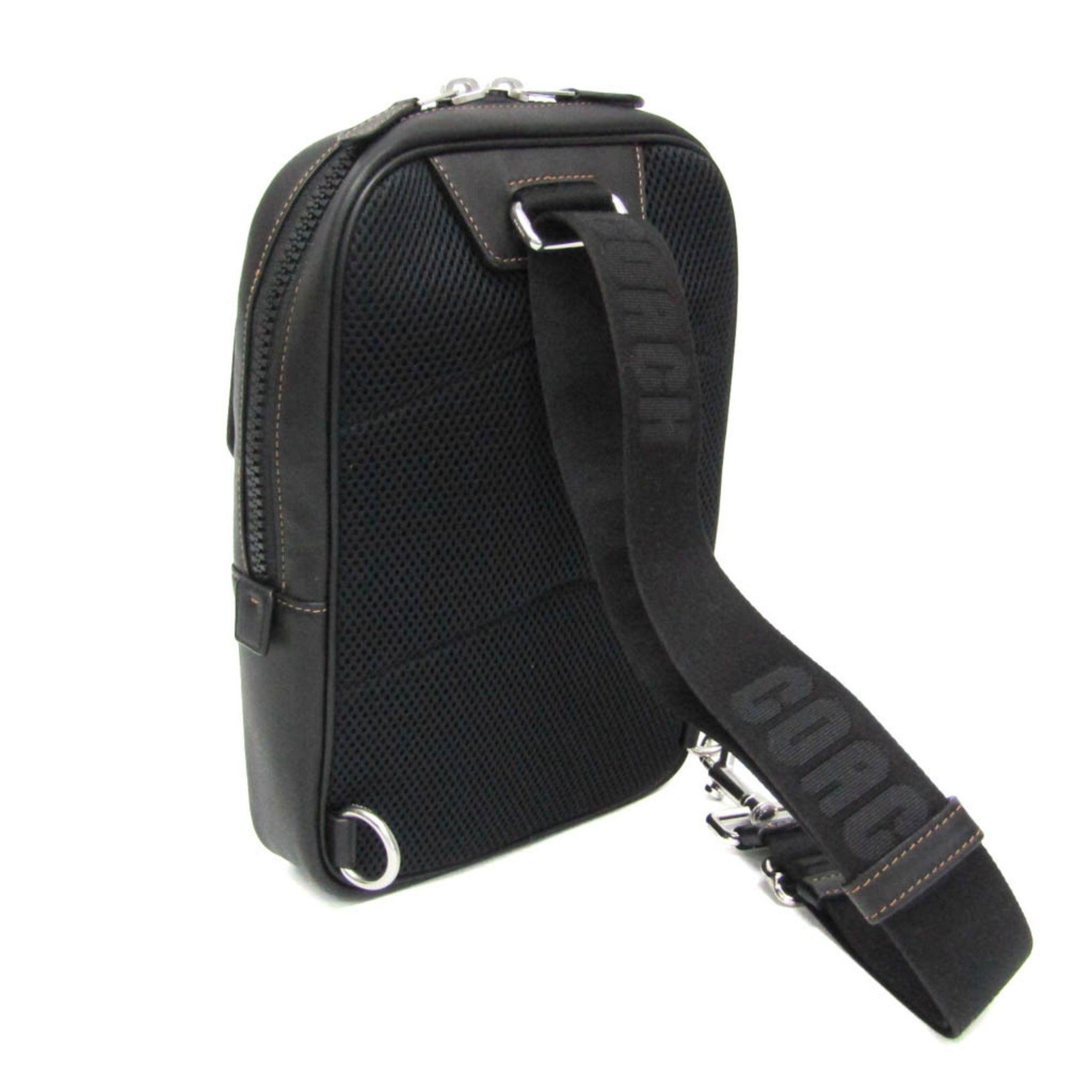 Coach Track Pack With Tartan Plaid Print Leather,PVC Sling Bag Black,Red Color