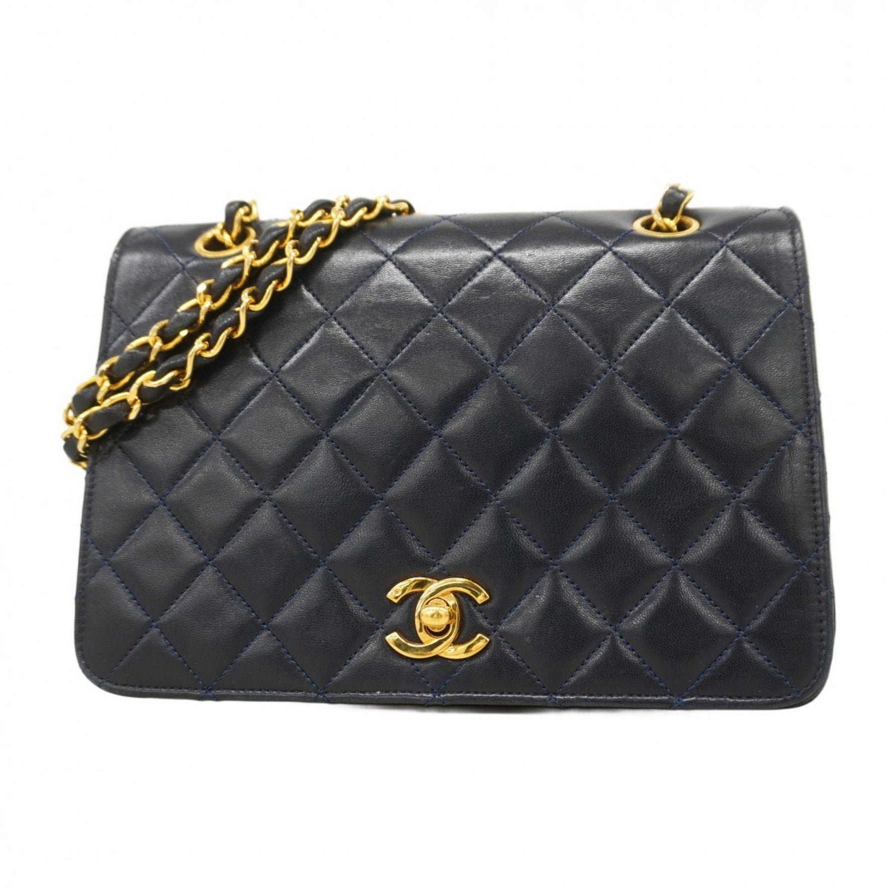 Chanel Shoulder Bag Matelasse W Chain Lambskin