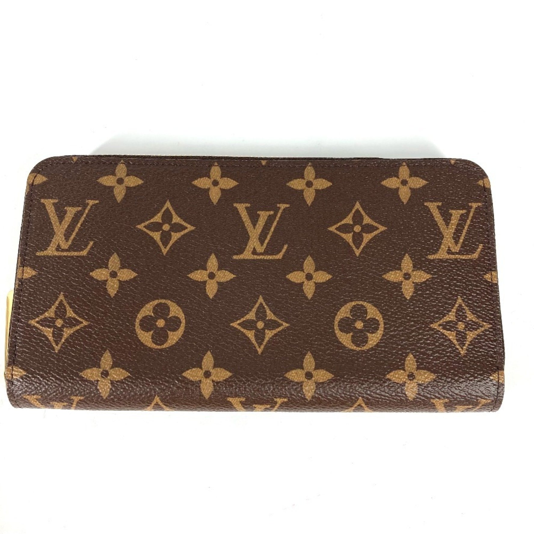 LOUIS VUITTON M41895 Monogram Zippy Wallet, Round Zip Long Canvas, Women's, Fuchsia Brown, Like New