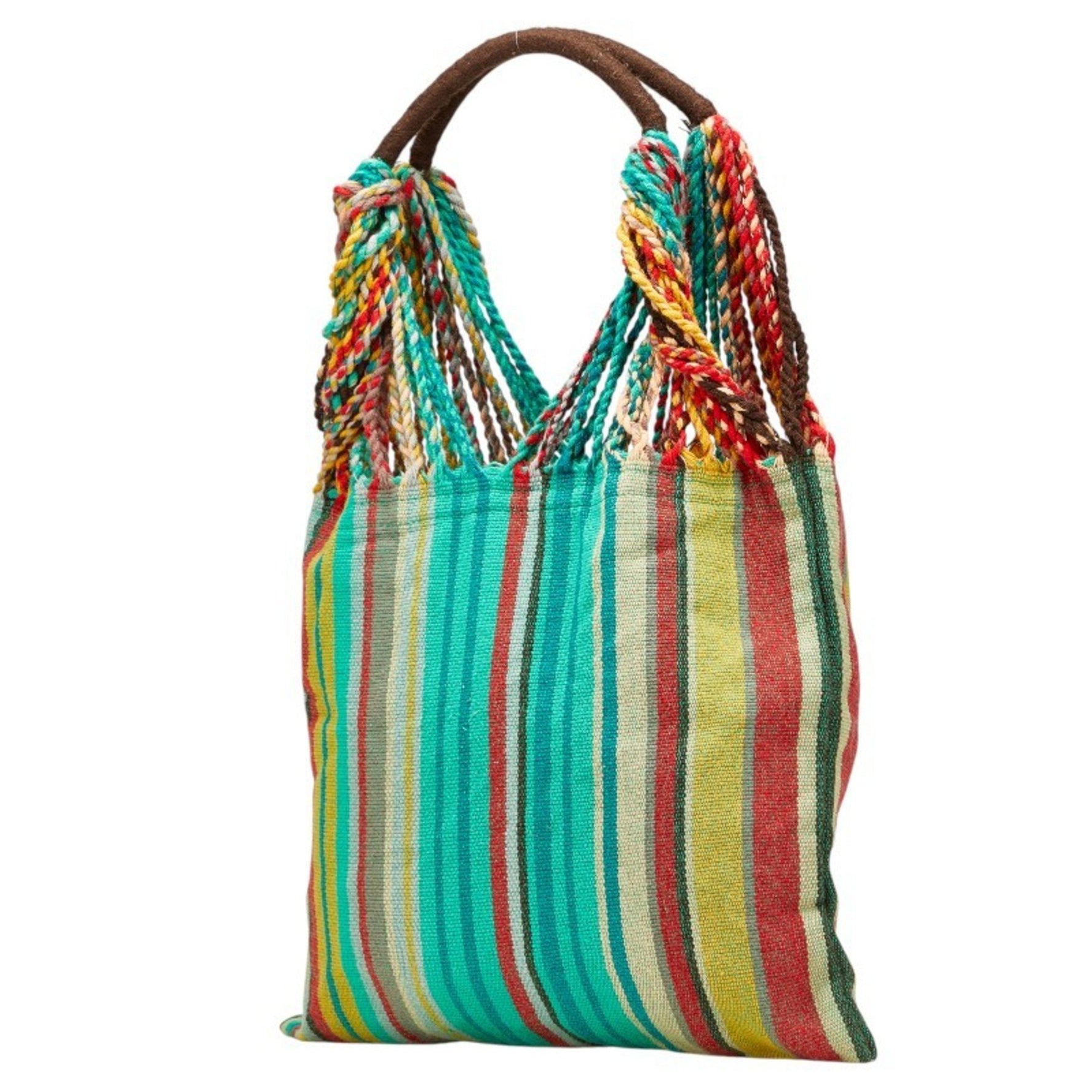 MARNI Flower Cafe Hammock Stripe Tote Bag/Shoulder Bag in Multicolor Polyester