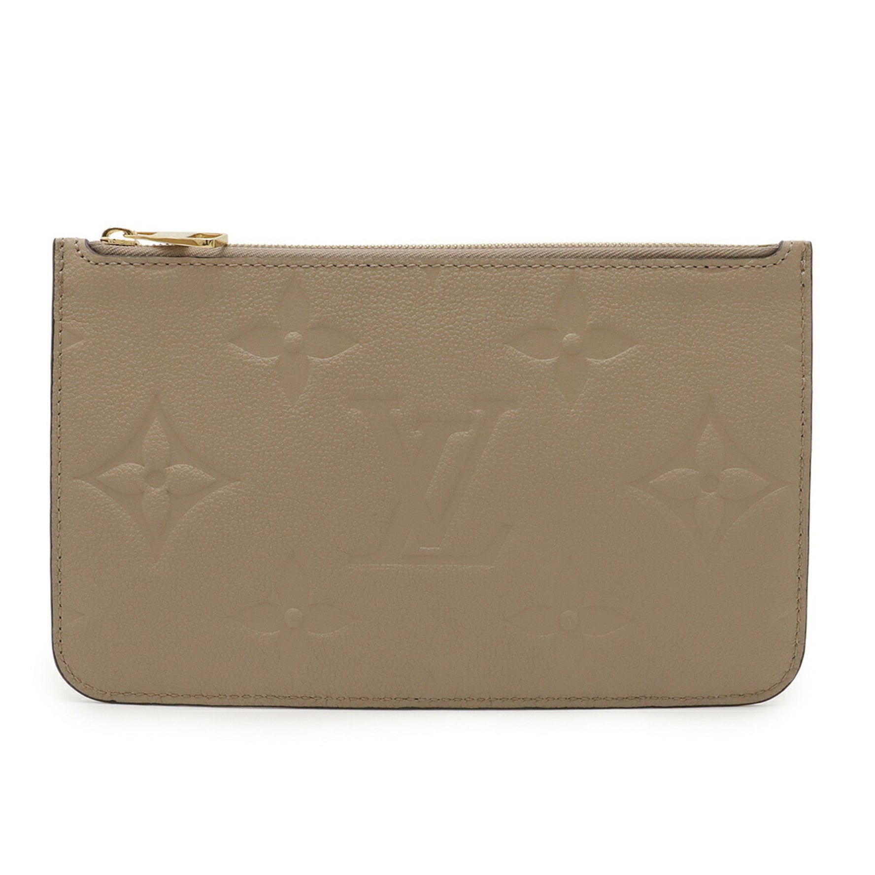 LOUIS VUITTON Monogram Empreinte Neverfull MM Pouch for (Tourterelle)