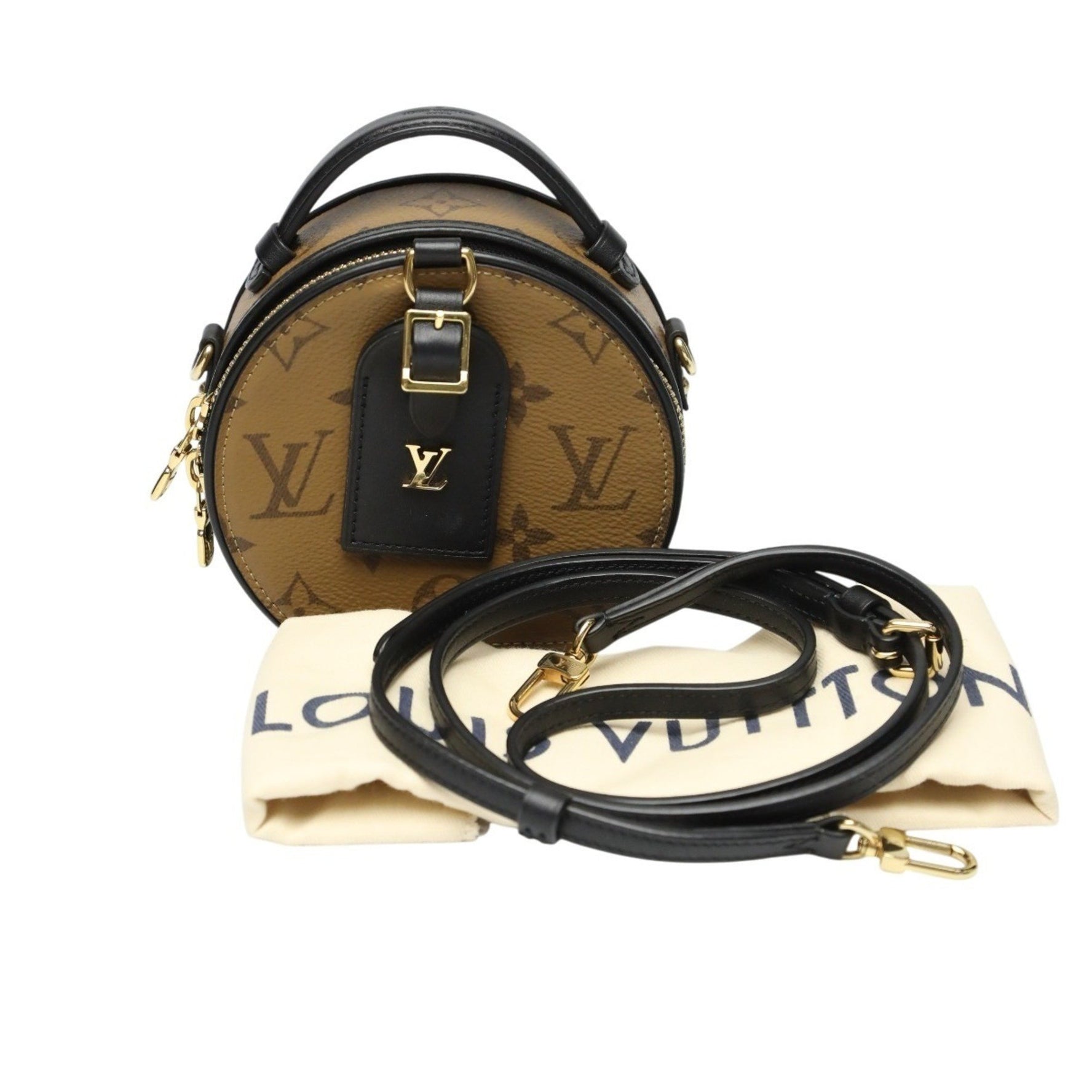 Louis Vuitton Monogram Reverse Mini Boite Chapeau Shoulder Bag Brown