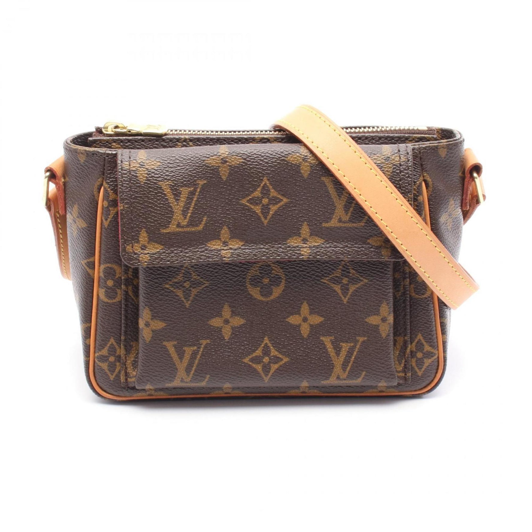 Louis Vuitton Viva Cite PM Monogram Shoulder Bag Coated Canvas Leather Brown