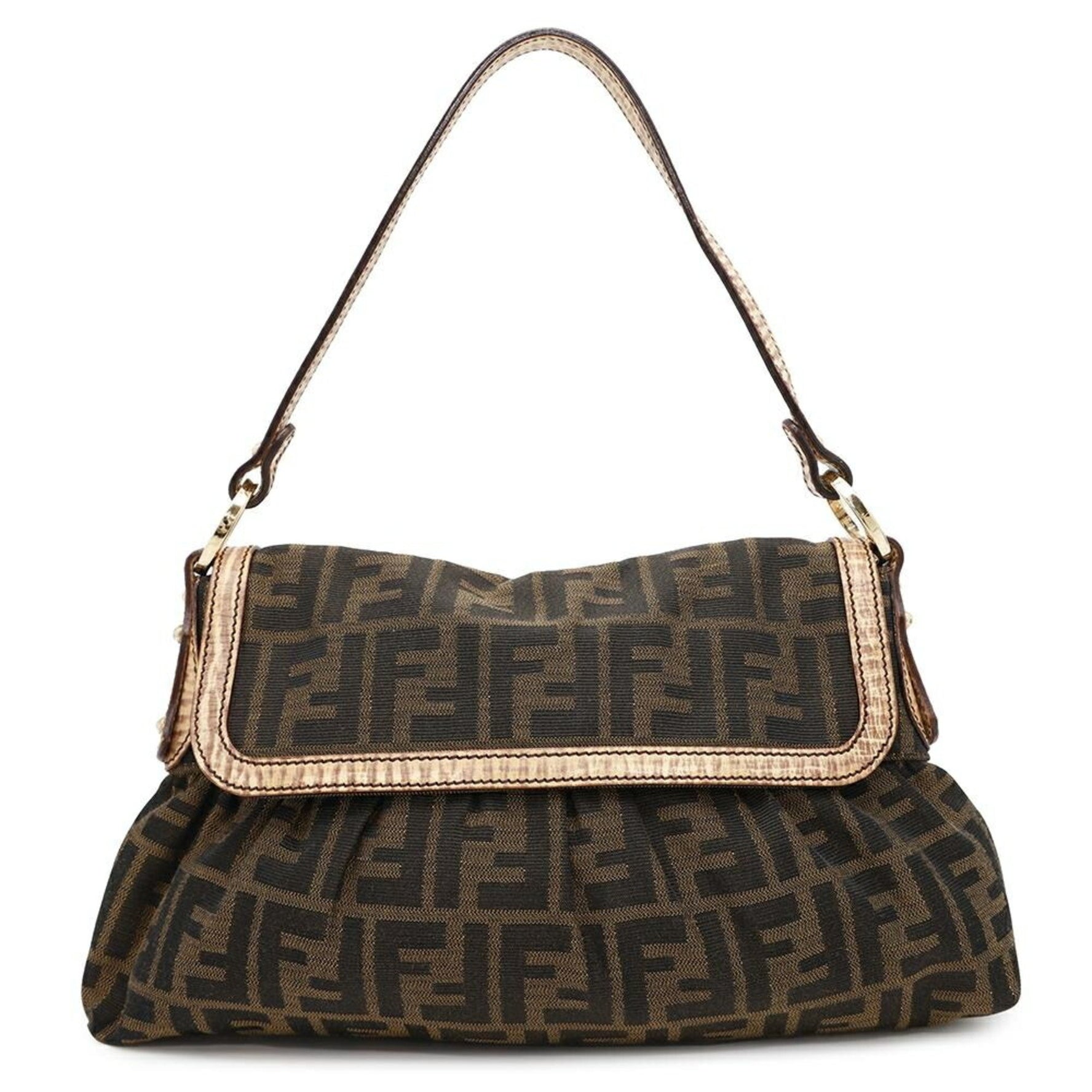 Fendi Shoulder Bag Zucca Pattern Canvas 8BR445 FENDI