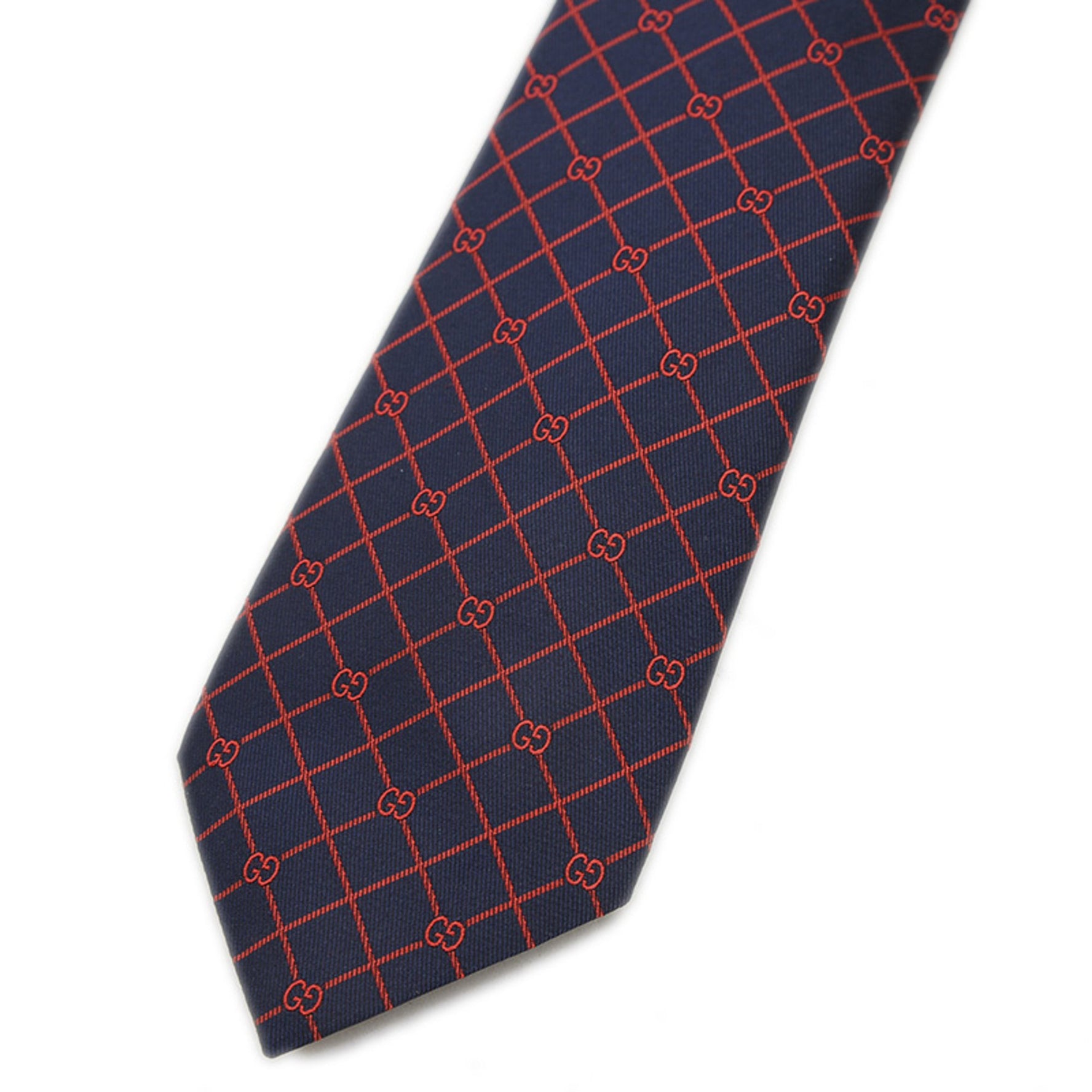 Gucci Silk Tie Navy Red