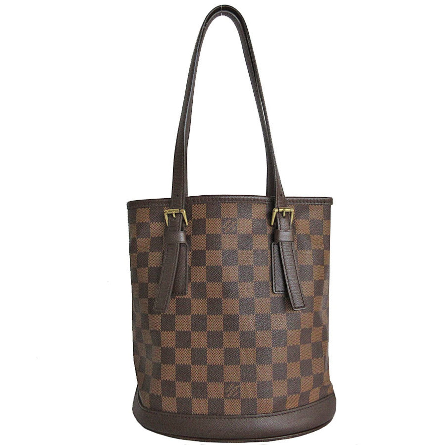 Louis Vuitton Shoulder Bag Damier Marais Canvas Brown Gold