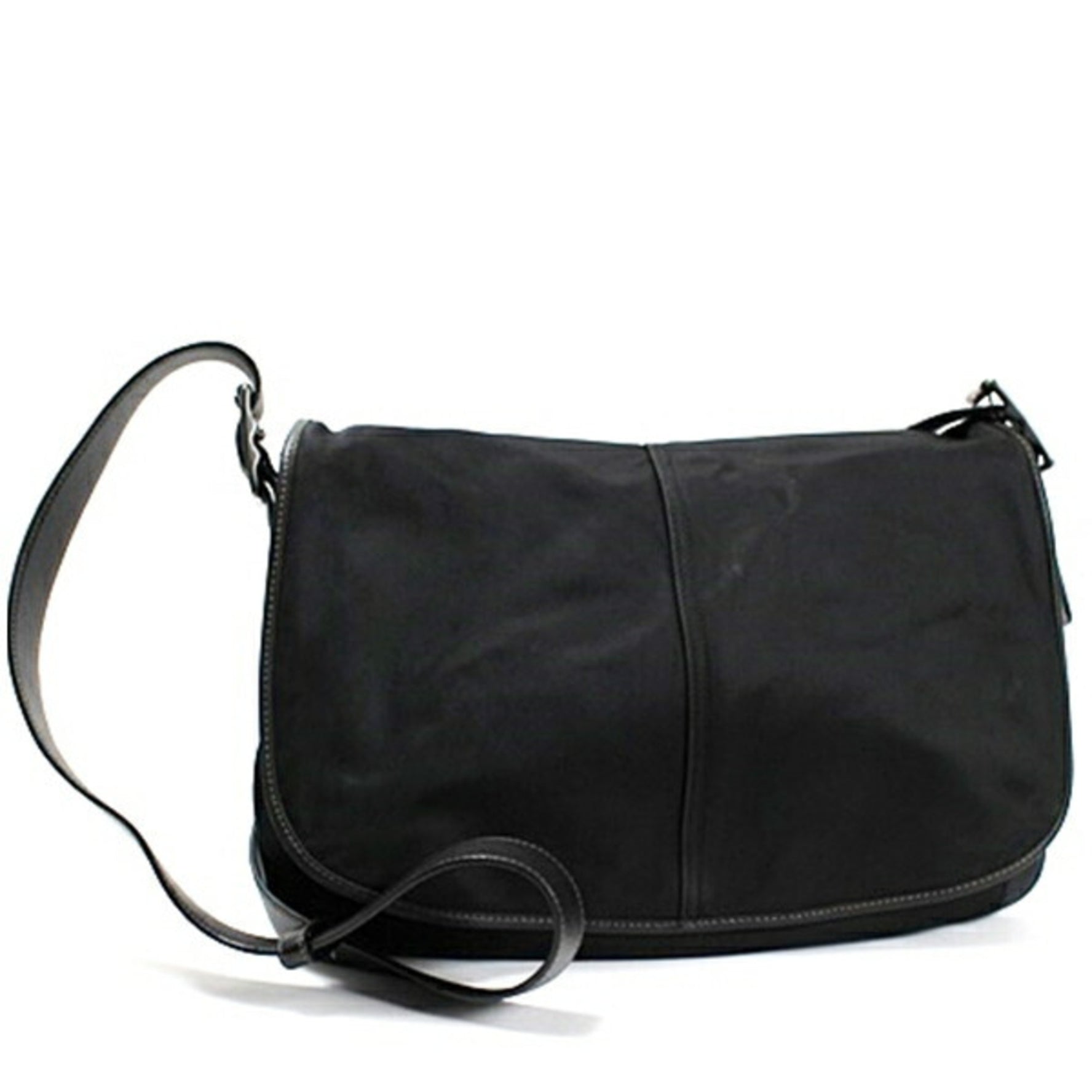 Coach nylon x leather shoulder bag, black 6259 COACH for women and men