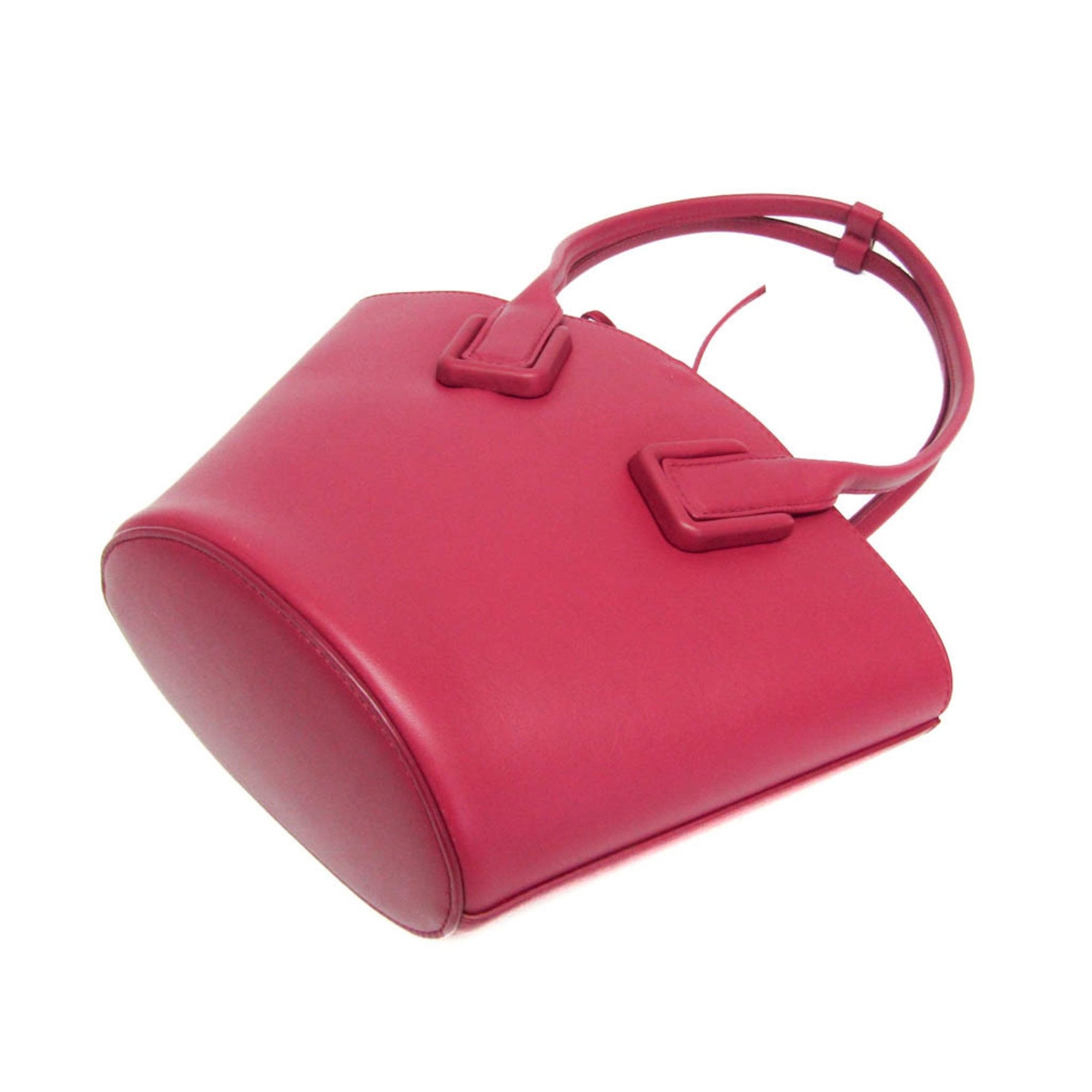 Bottega Veneta Small Basket Leather Tote Bag Pink Red