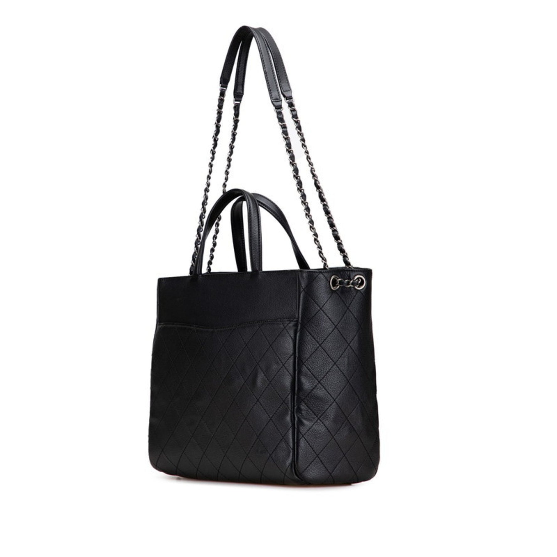 Chanel Coco Mark Handbag Chain Shoulder Bag Caviar Skin