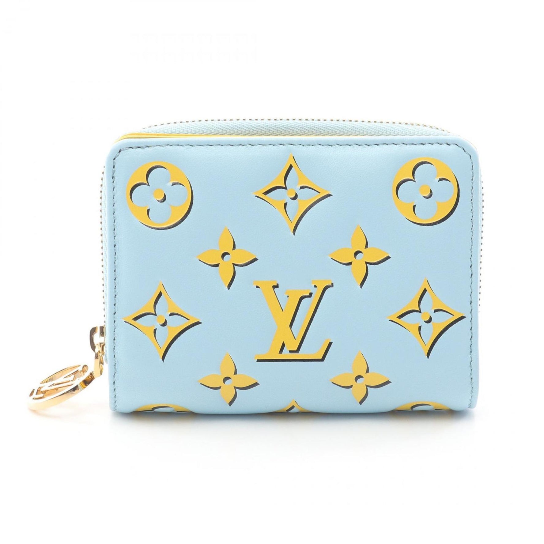 Louis Vuitton Portefeuille Lou Bifold Wallet in Monogram Empreinte Leather, Blue and Yellow