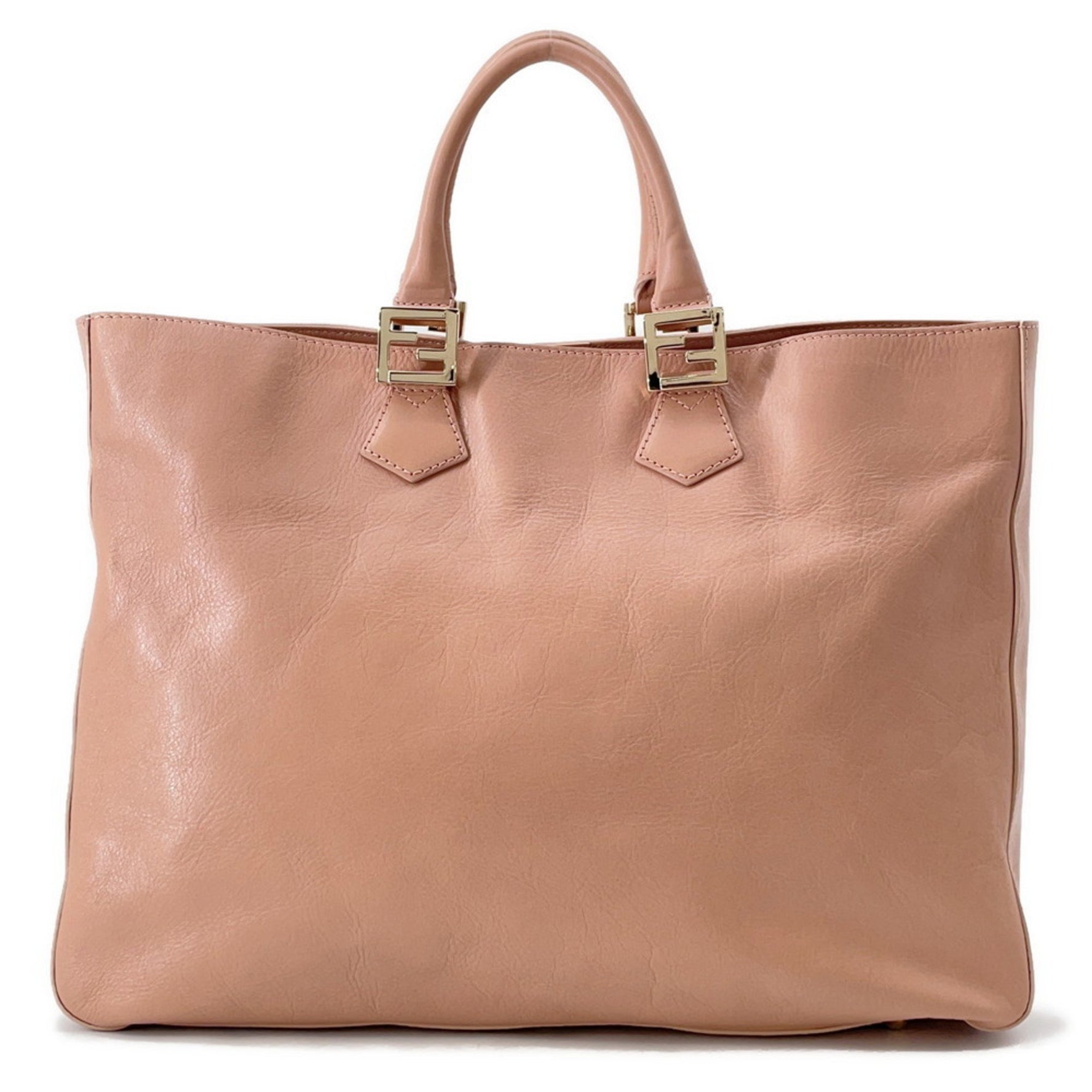 Fendi FF leather tote bag