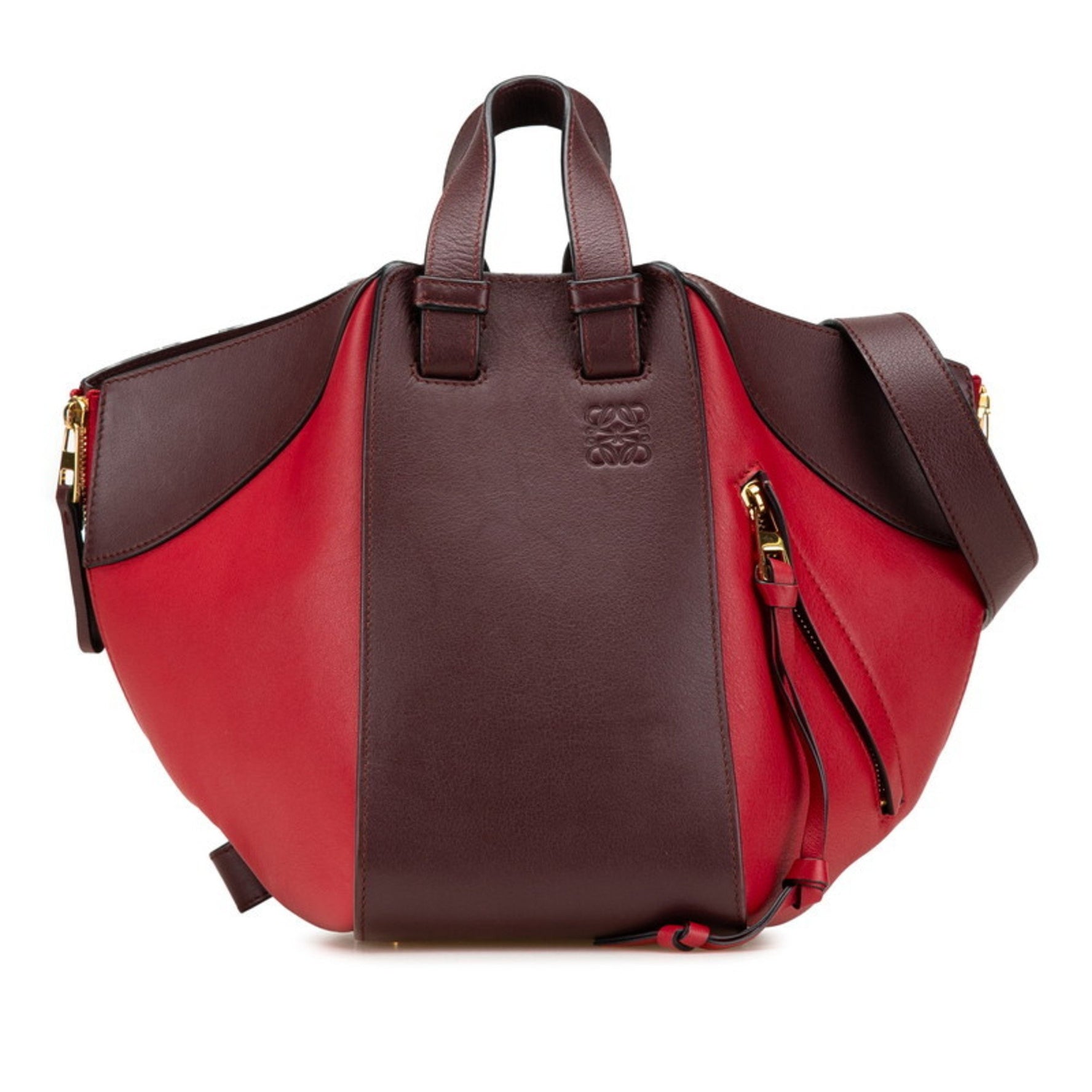 LOEWE Hammock Handbag/Shoulder Bag, Wine Red/Bordeaux Leather