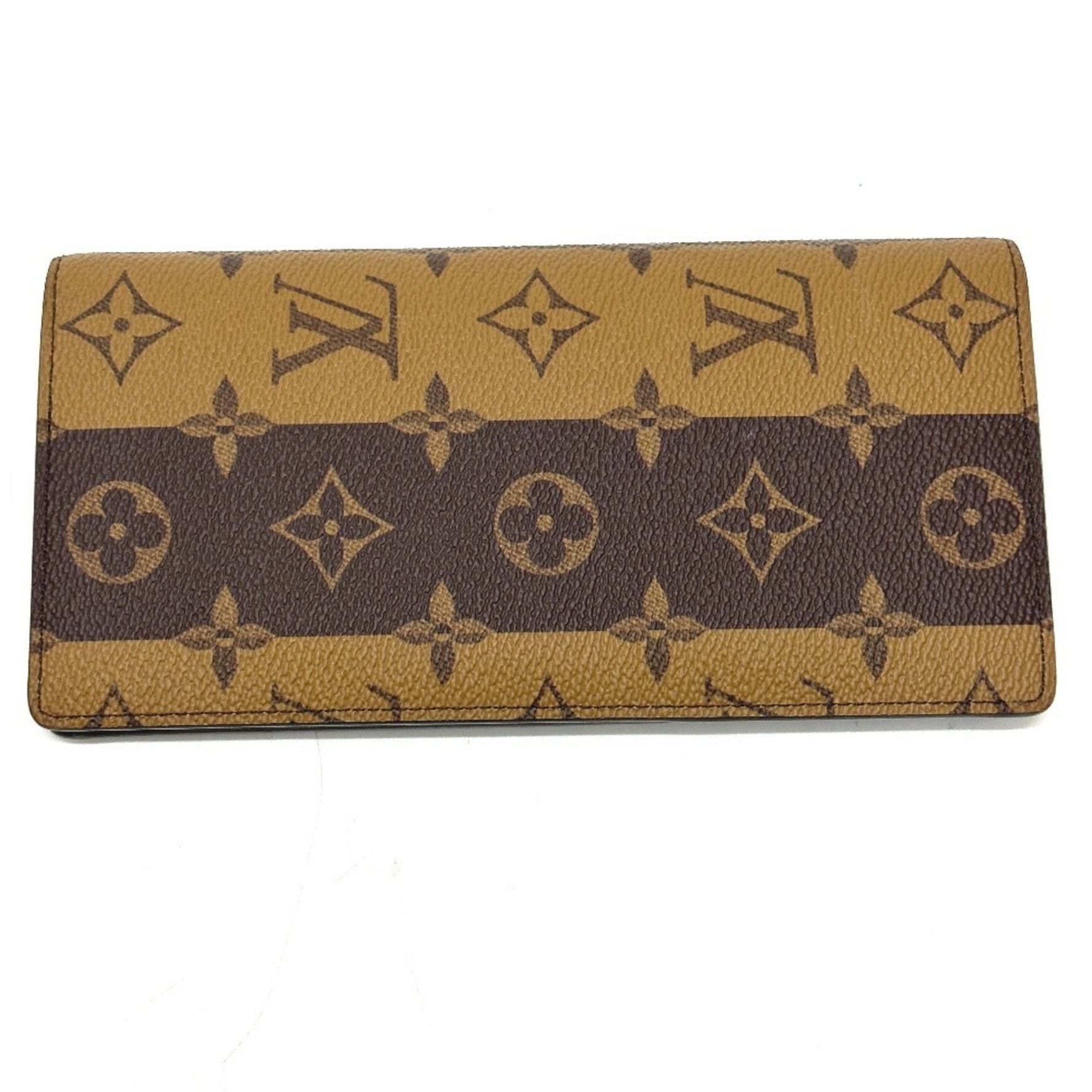 LOUIS VUITTON M81008 Monogram NIGO Collaboration Portefeuille Brazza Long Wallet Bi-fold Canvas Men's Brown