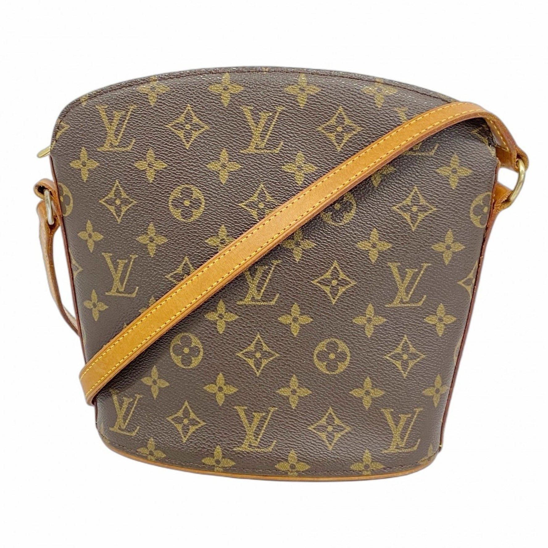 Louis Vuitton Monogram Drouot Shoulder Bag M51290 Brown Women's